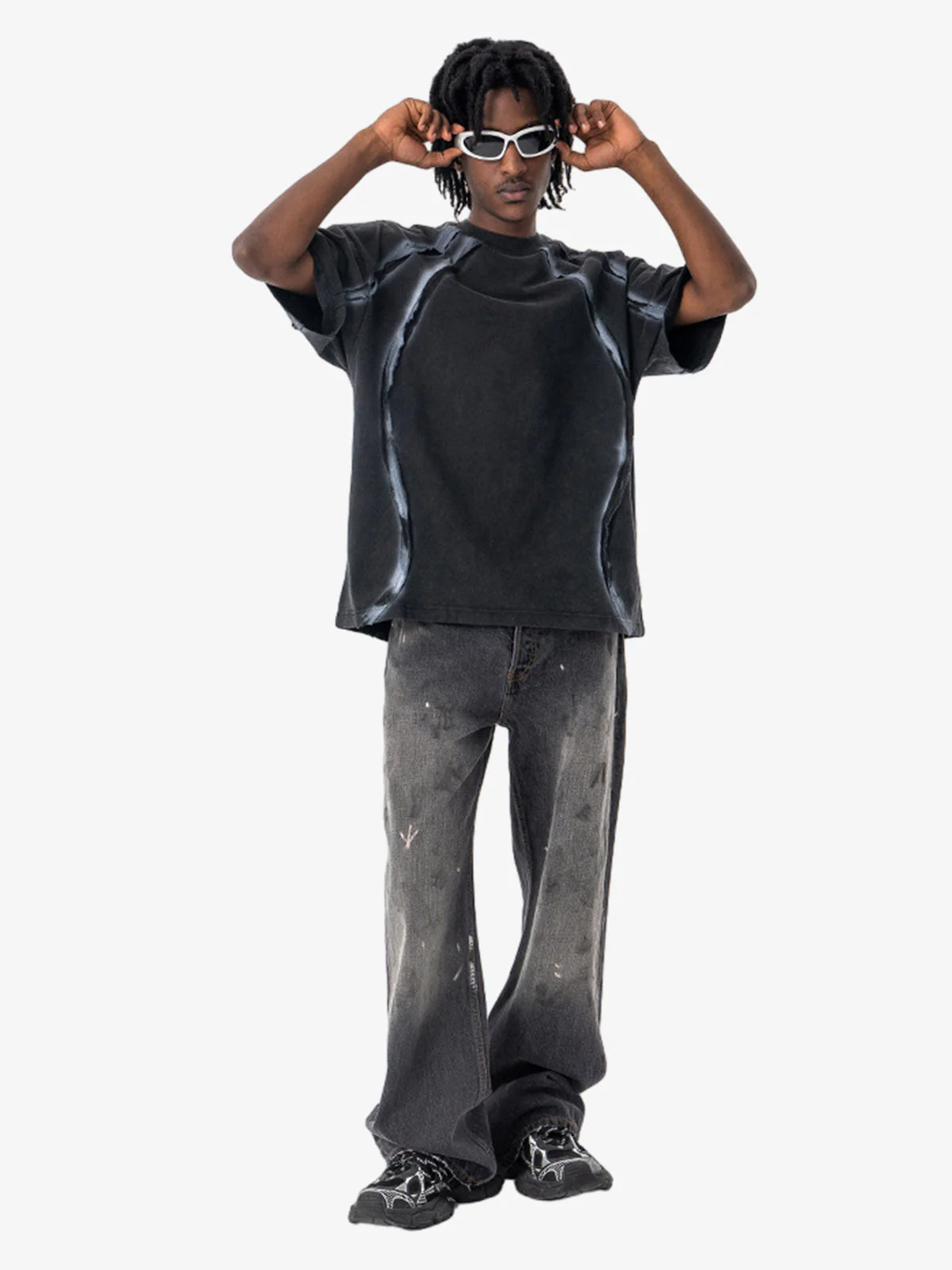 Retro Structured Panels T-Shirt - Image 4