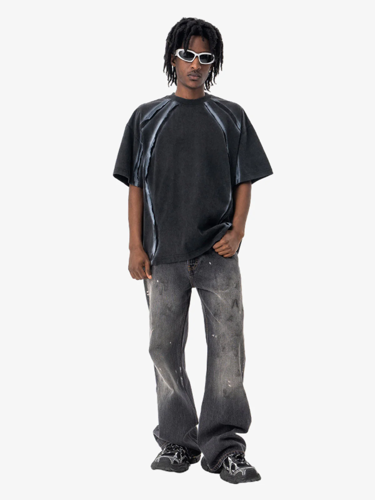 Retro Structured Panels T-Shirt - Image 5