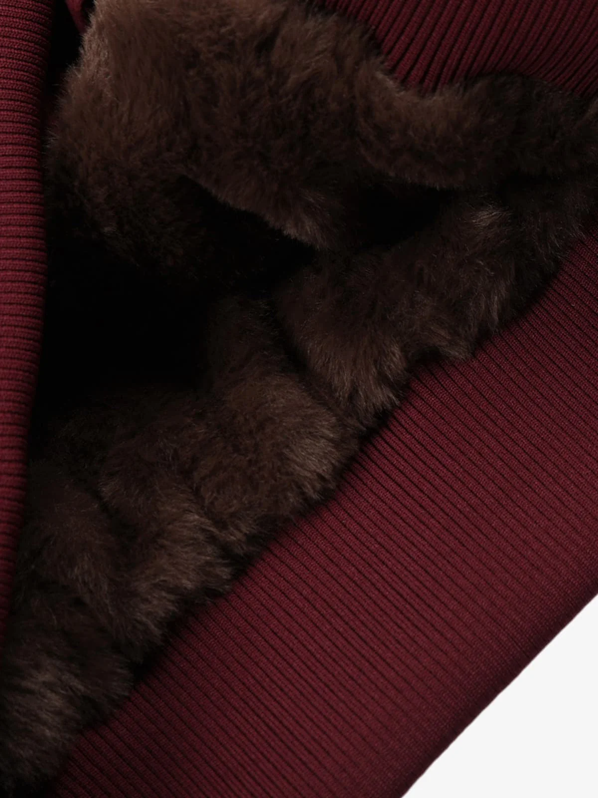 Retro Suede Faux Fur Collar Fleece Lined Bomber Jacket - Image 16