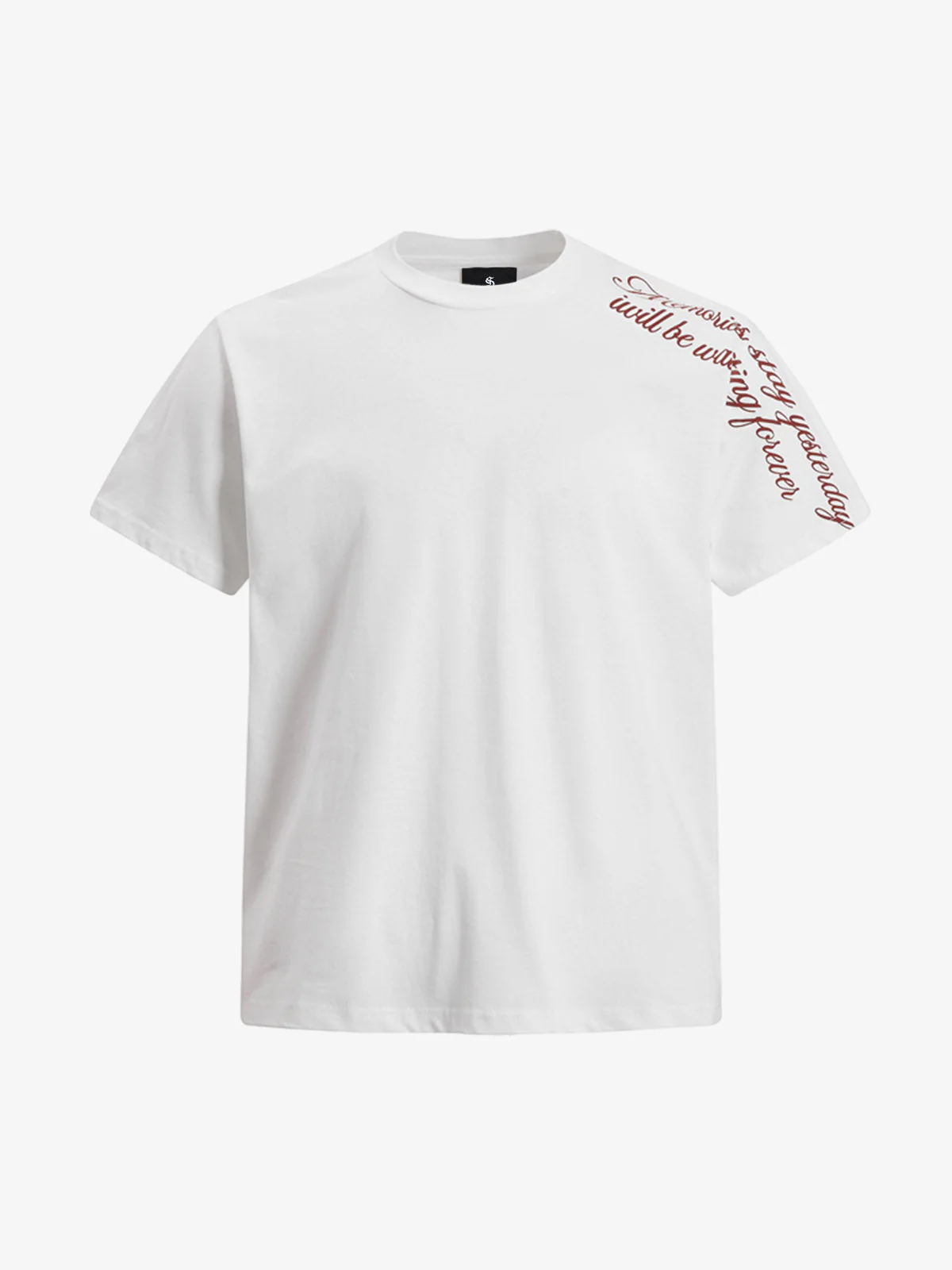 Rose Cross Slogan Graphic T-Shirt - Image 2