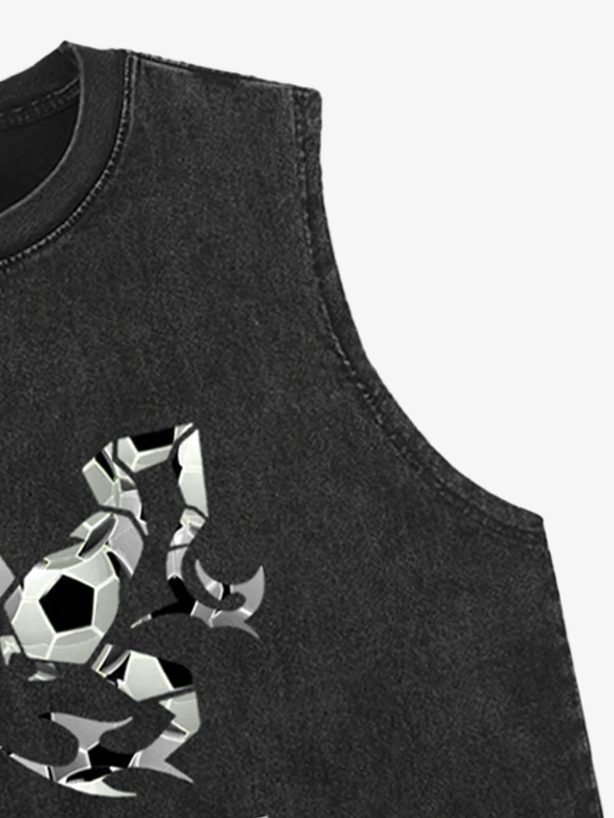 Scorpion Soccer Graphic Sleeveless T-Shirt - Image 5