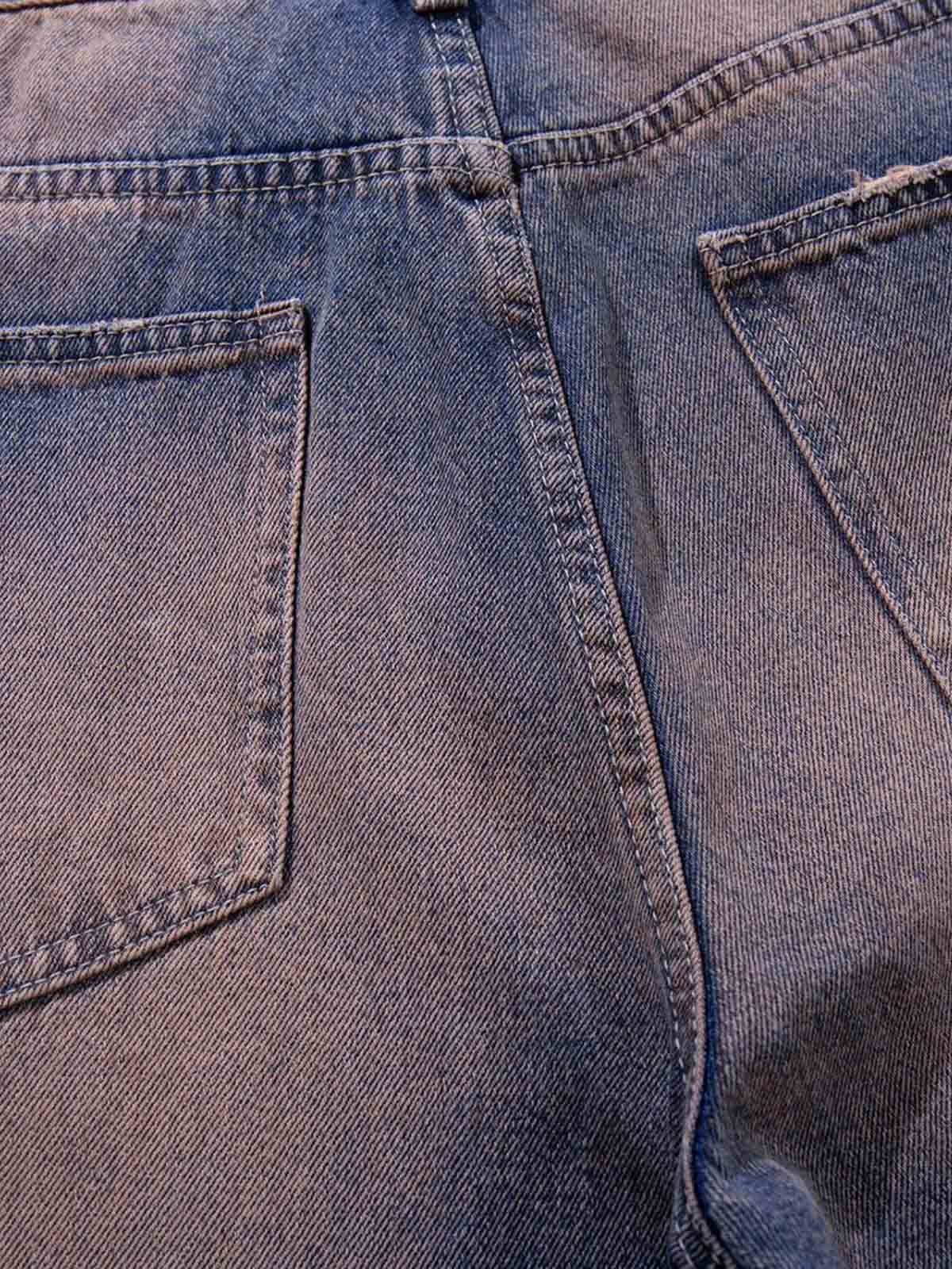 Slash Distressed Washed Denim Jeans - Image 9