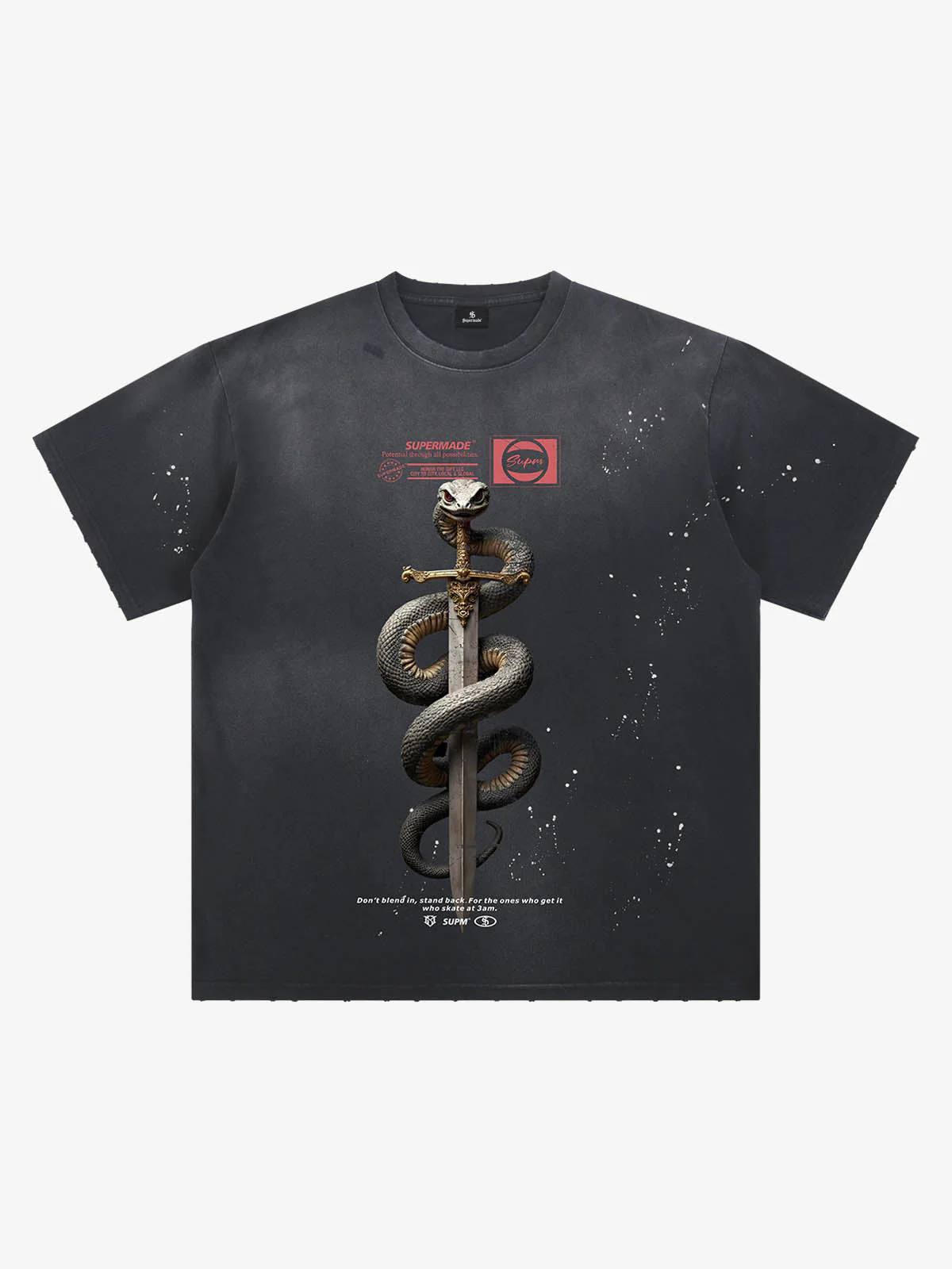 Snake and Sword Graphic T-Shirt - Image 2