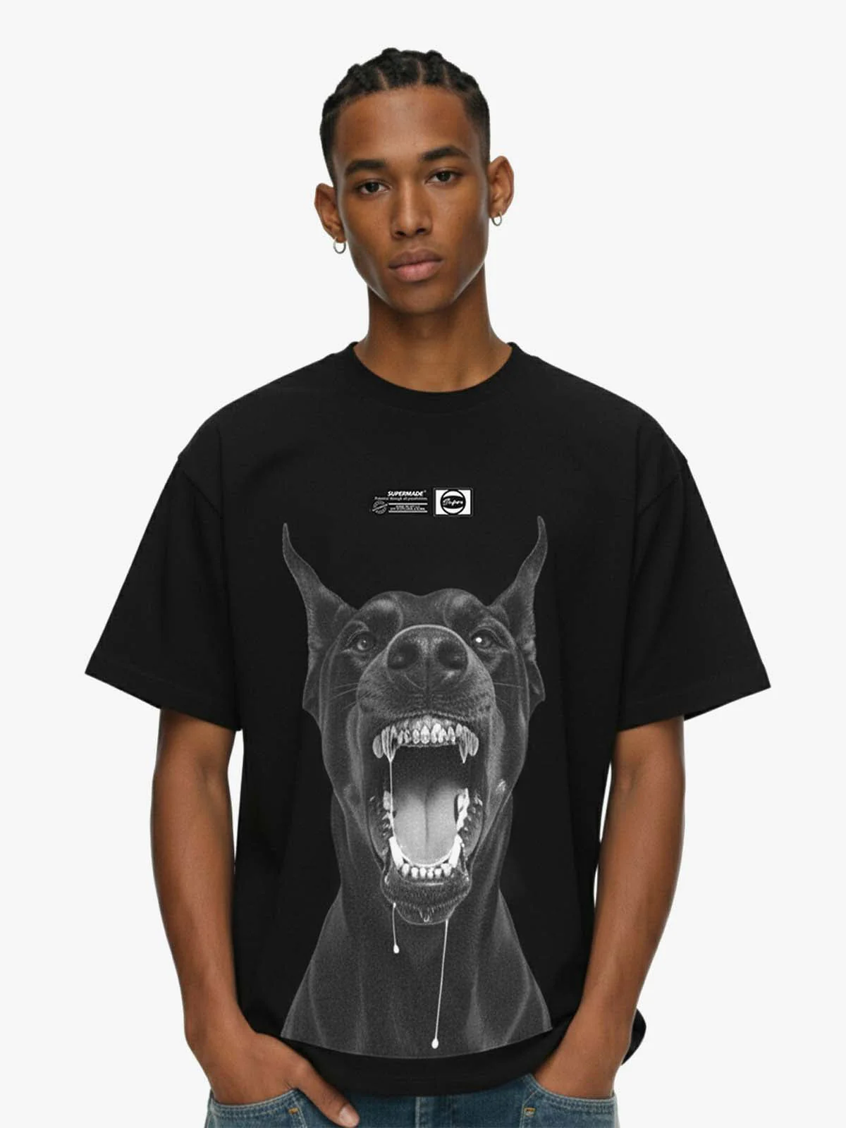 Snarling Doberman Graphic T-Shirt - Image 3