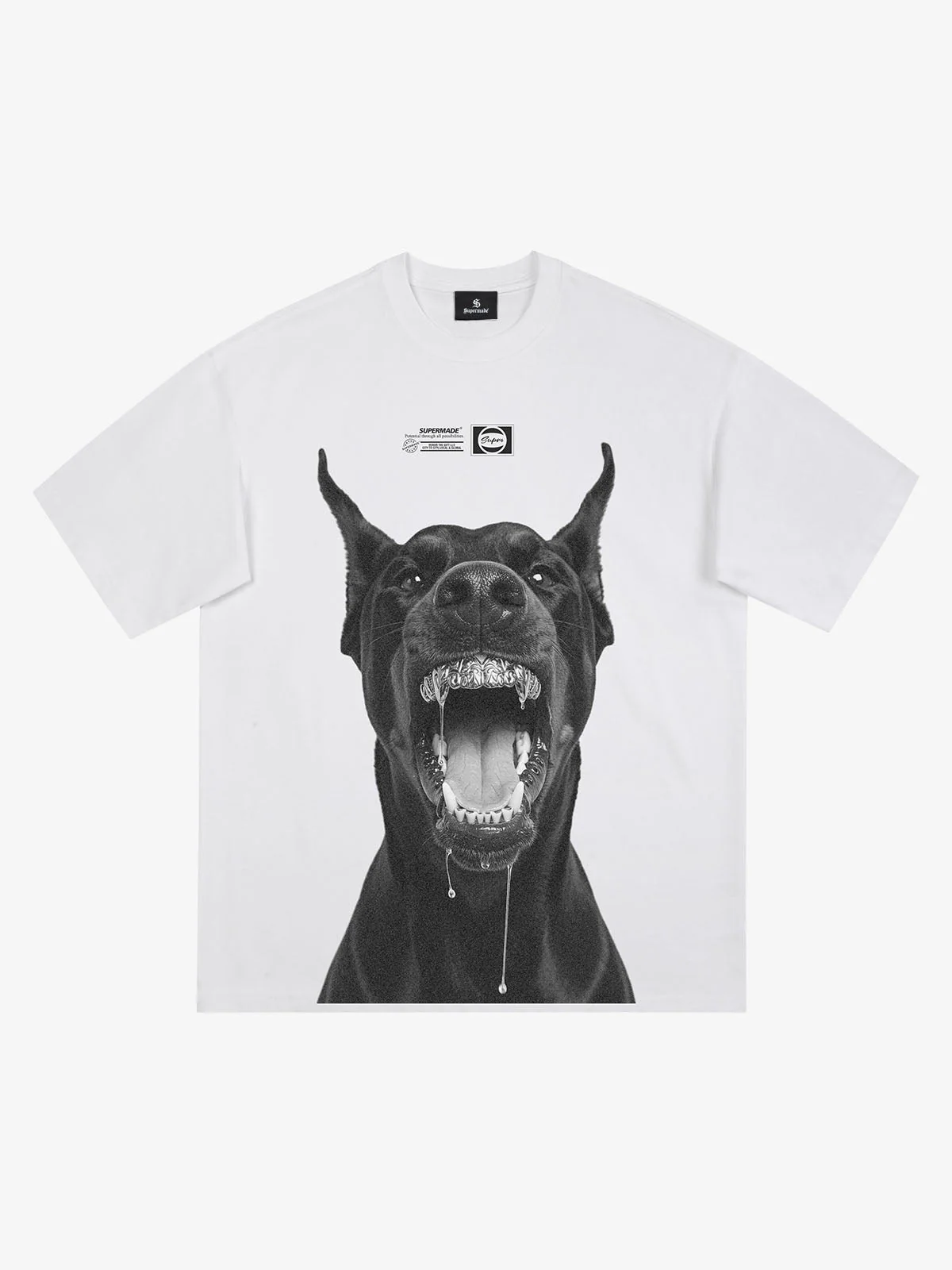 Snarling Doberman Graphic T-Shirt - Image 5