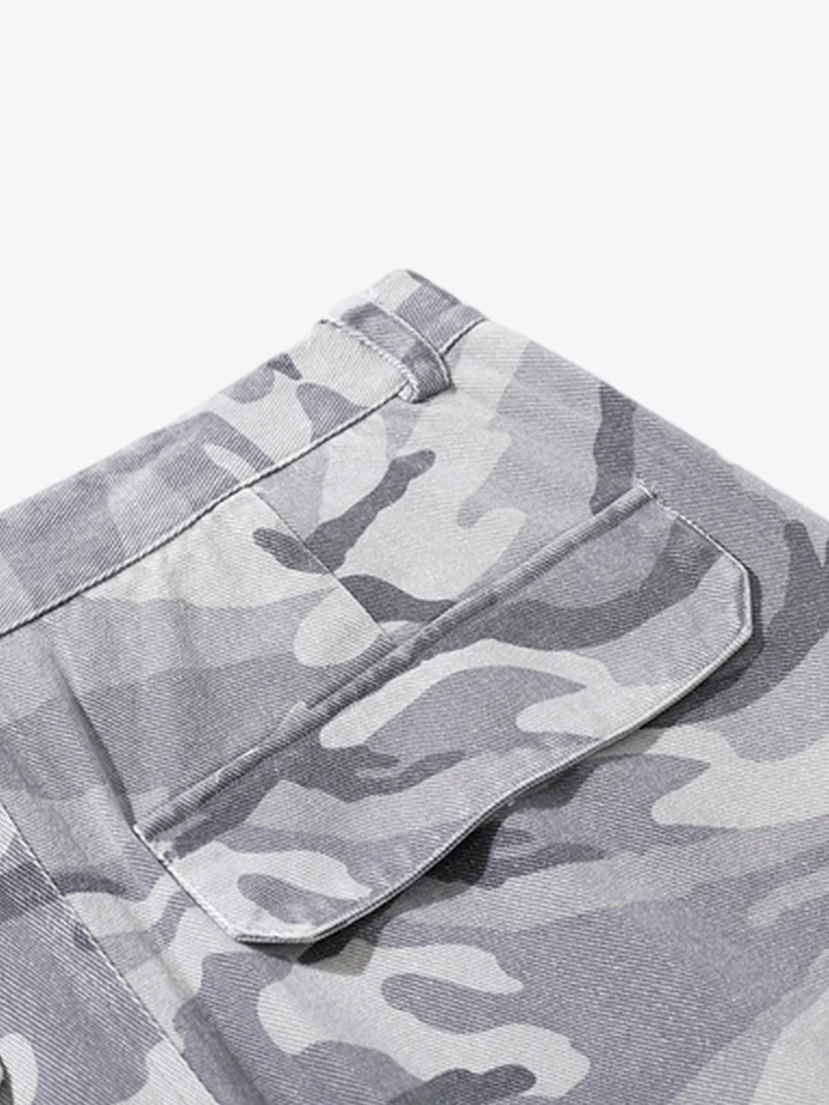 Snow Camouflage Machete Wide-Leg Cargo Barrel Pants - 2548 - Image 14