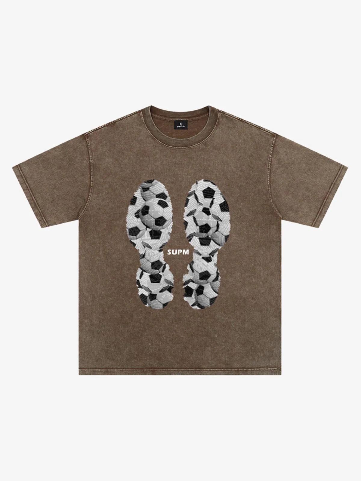 Soccer Ball Footprint Graphic T-Shirt - Image 2