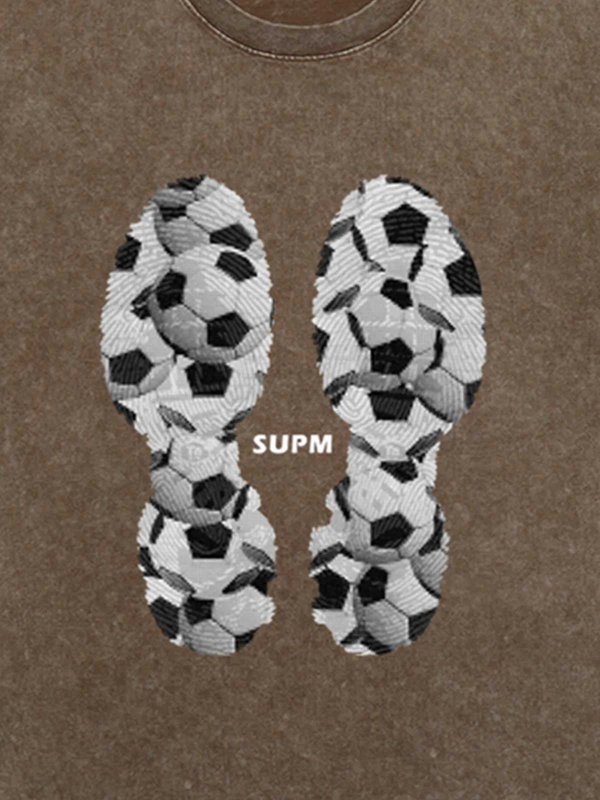 Soccer Ball Footprint Graphic T-Shirt - Image 6