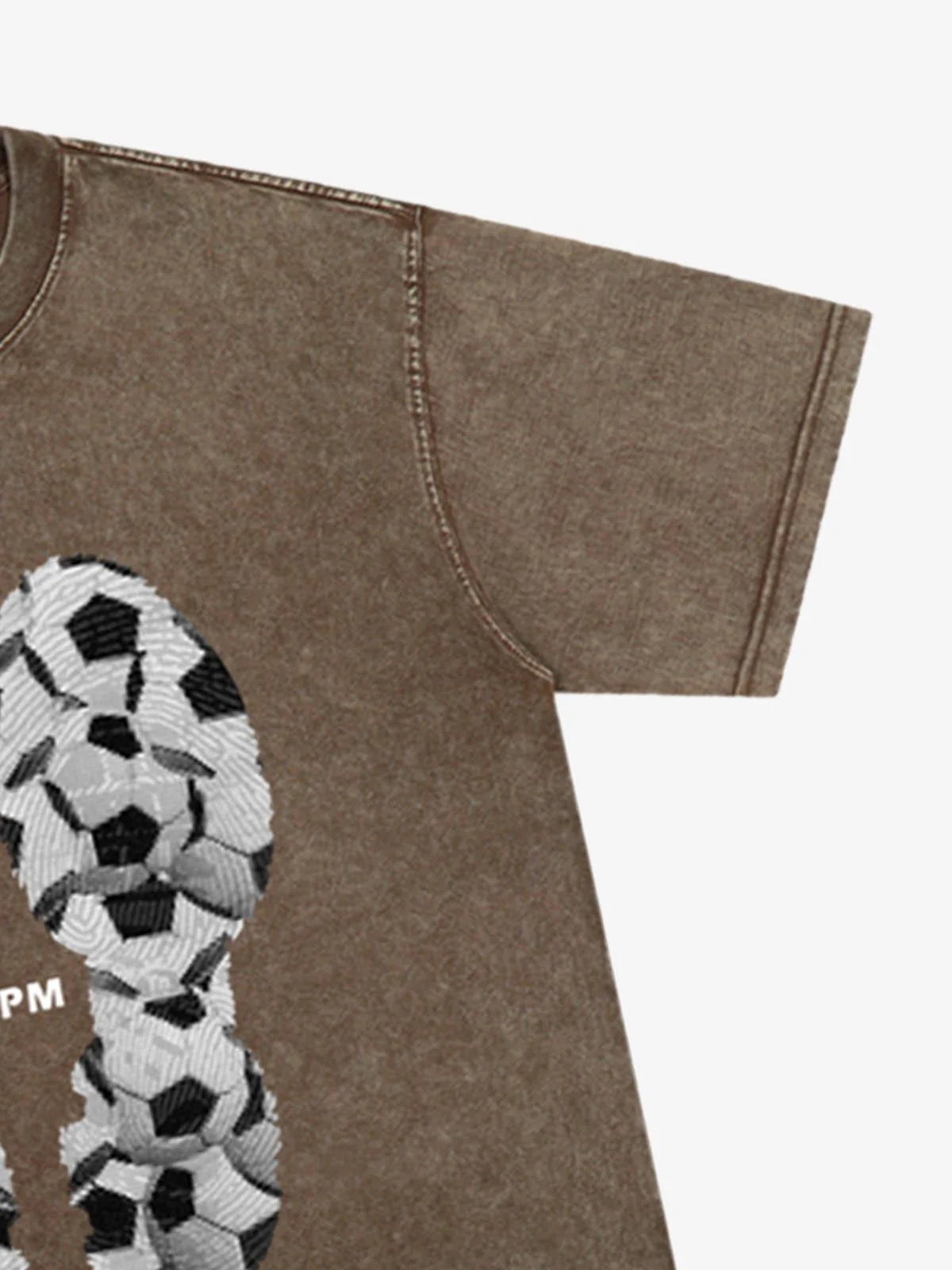 Soccer Ball Footprint Graphic T-Shirt - Image 7