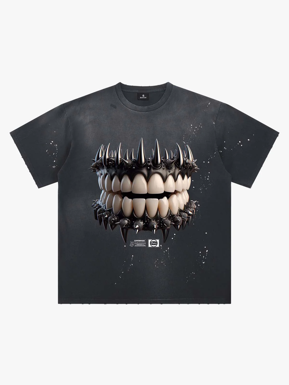 Spiked Teeth Graphic T-Shirt - Image 2