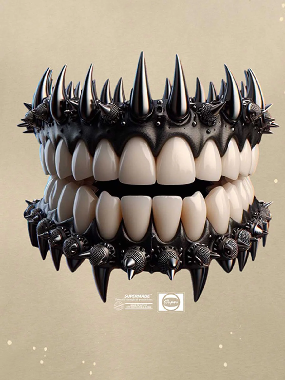 Spiked Teeth Graphic T-Shirt - Image 6