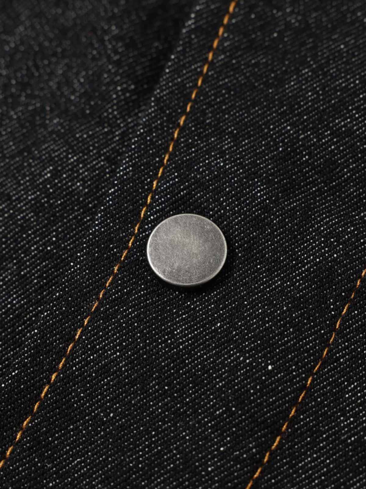 Stand Collar Clasp Detail Denim Jacket - Image 5