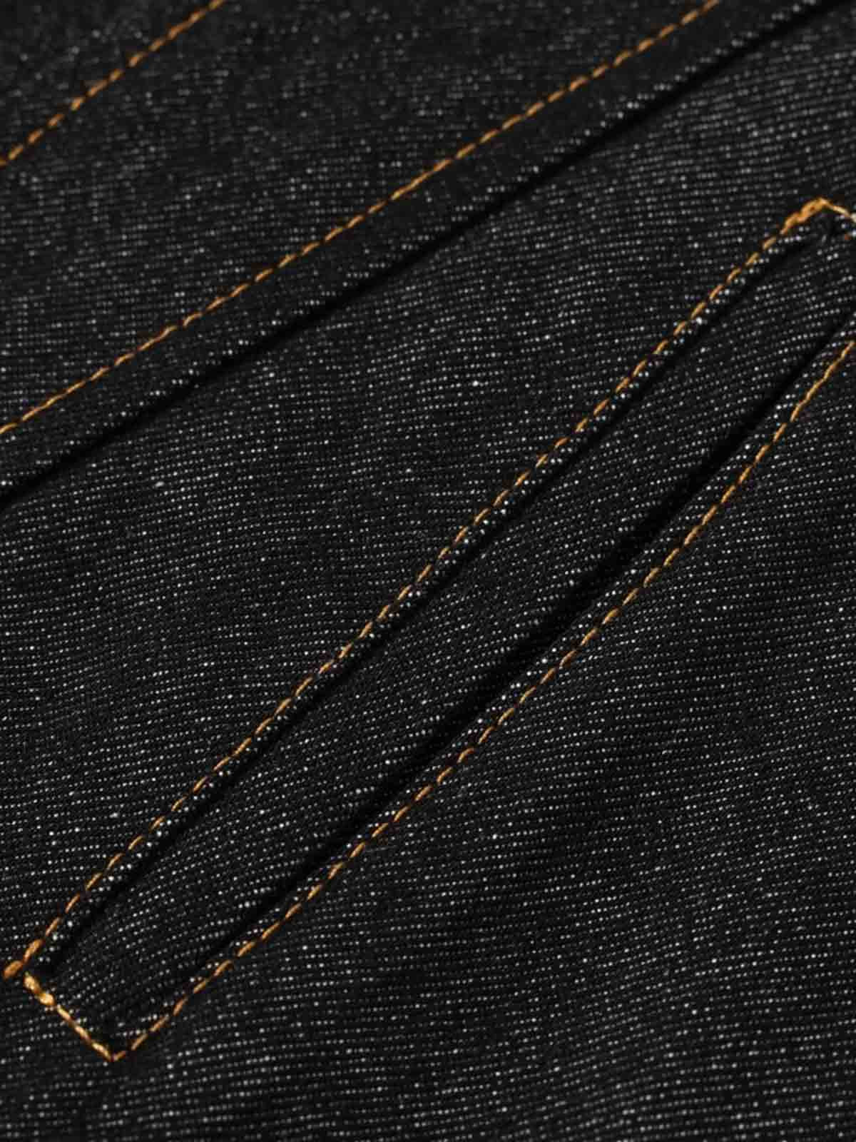 Stand Collar Clasp Detail Denim Jacket - Image 7