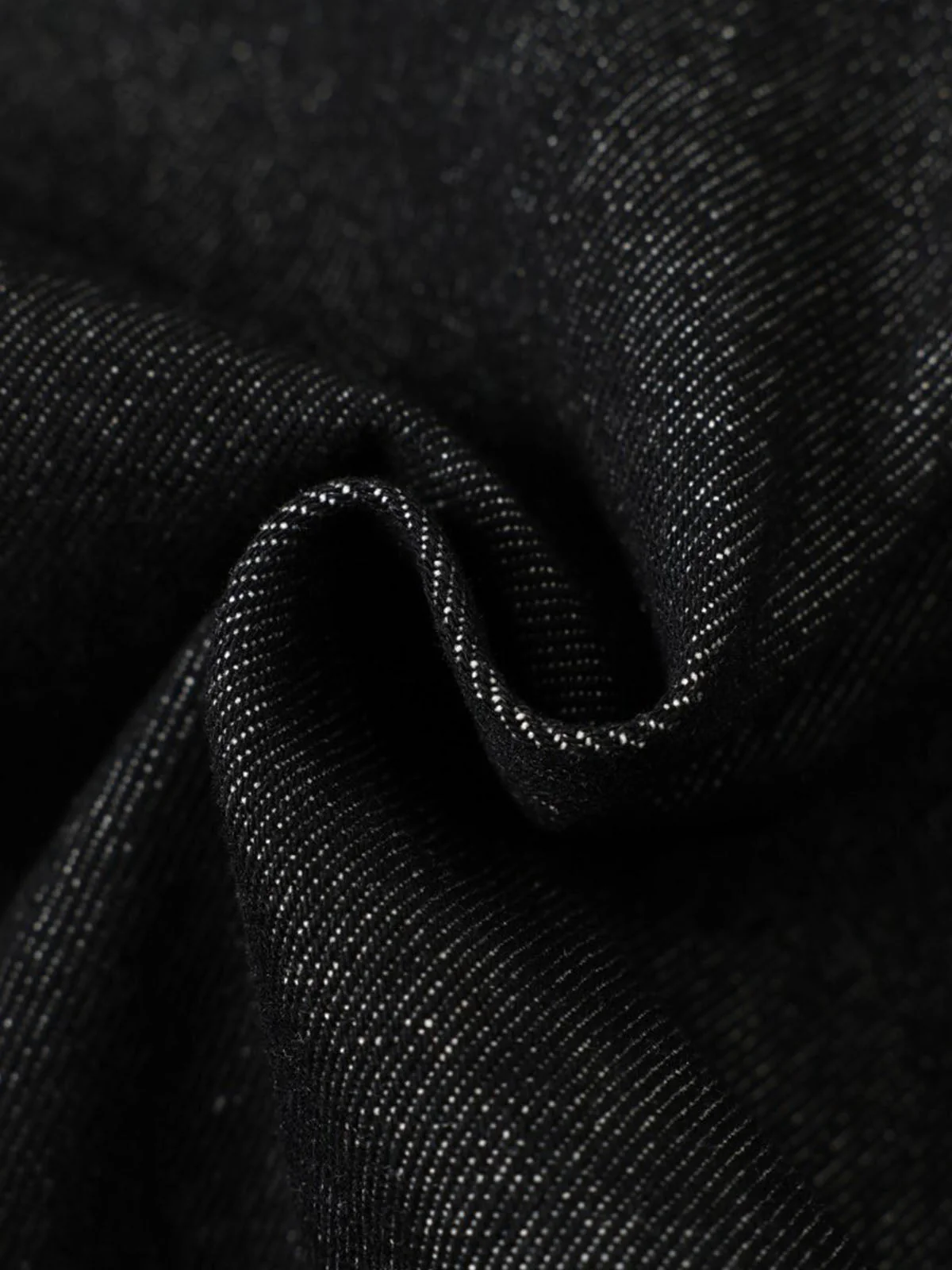 Stand Collar Clasp Detail Denim Jacket - Image 8