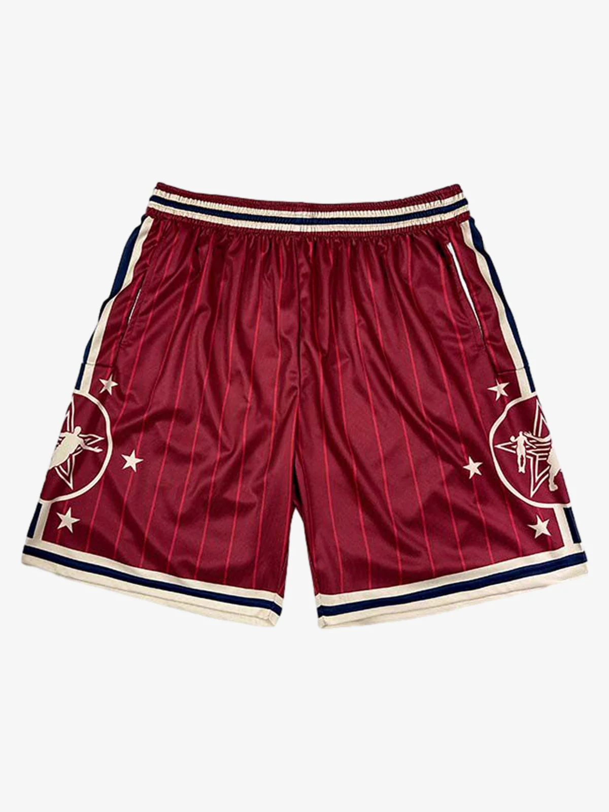 Star Crest Striped Soccer Shorts
