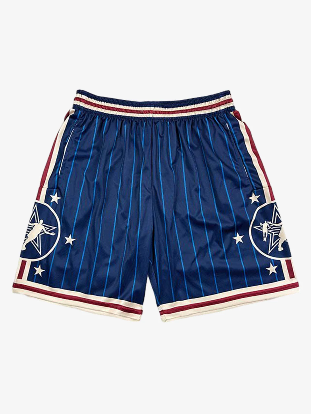 Star Crest Striped Soccer Shorts - Image 2