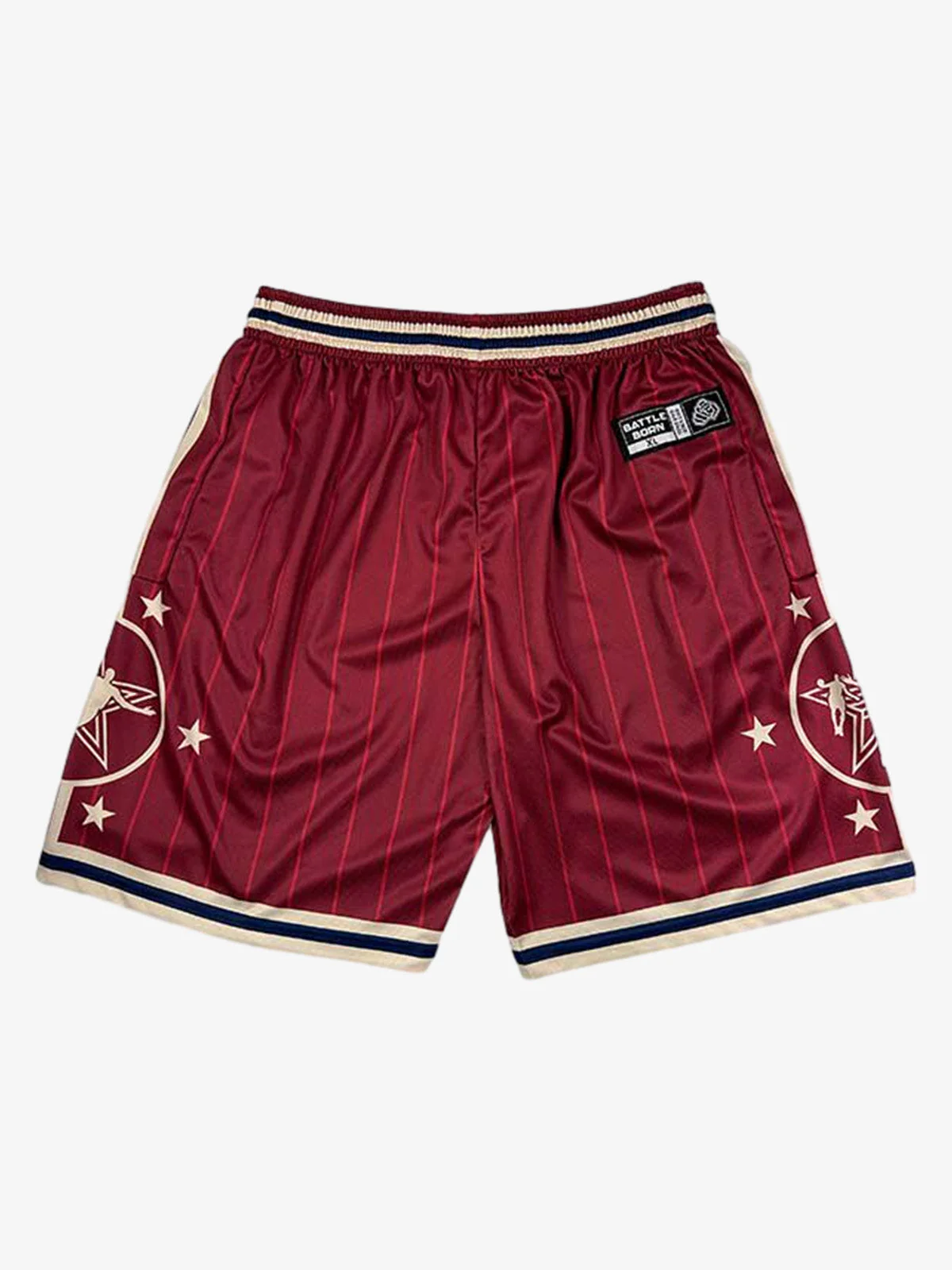 Star Crest Striped Soccer Shorts - Image 3