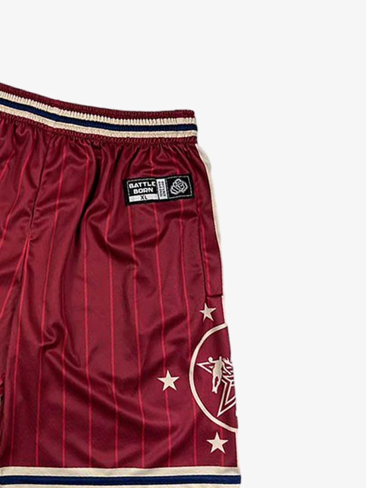 Star Crest Striped Soccer Shorts - Image 6