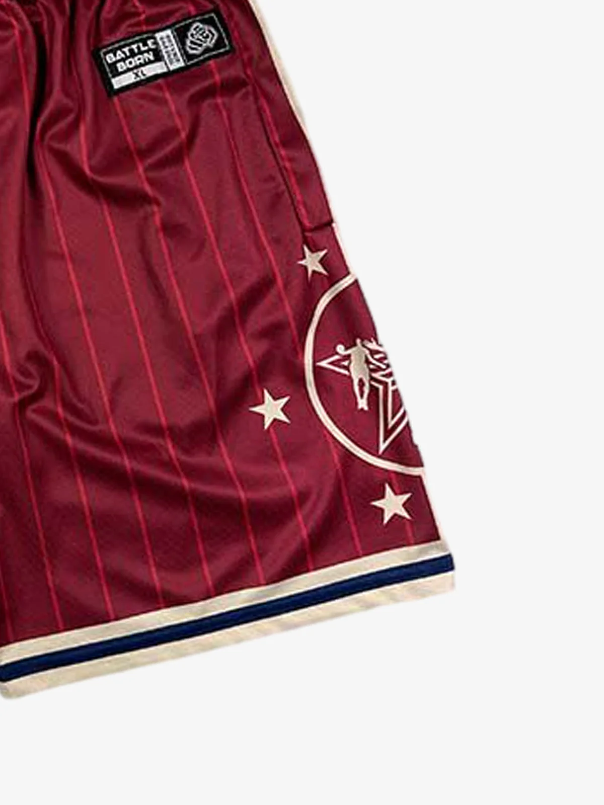Star Crest Striped Soccer Shorts - Image 7