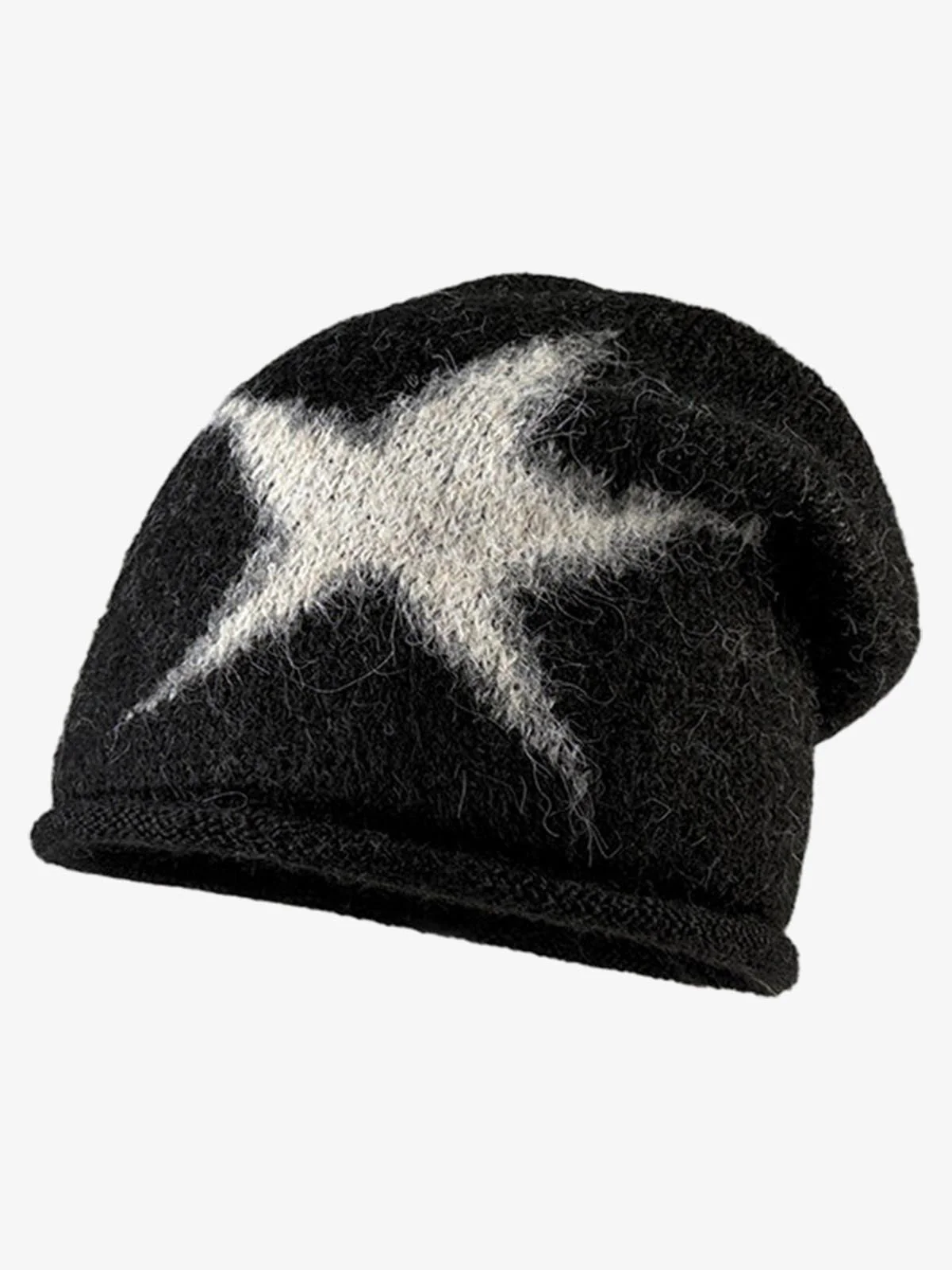 Star Pattern Knit Beanie