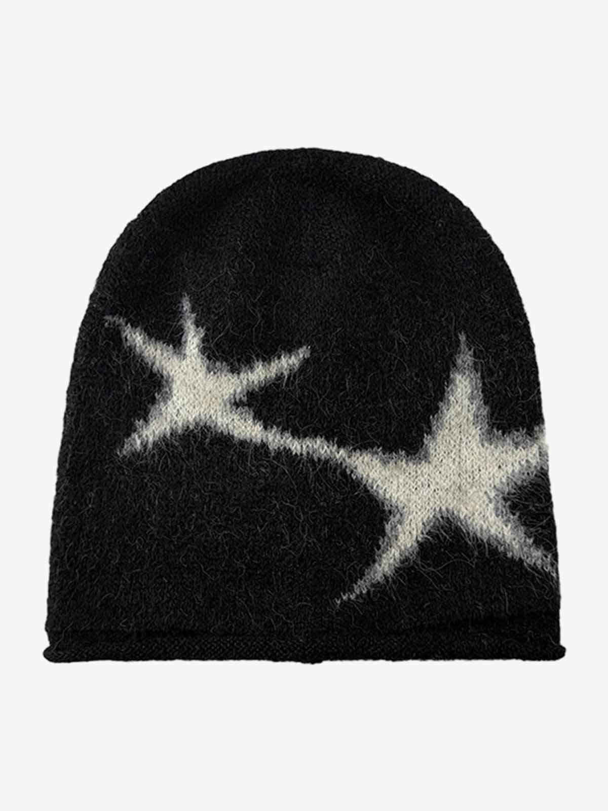 Star Pattern Knit Beanie - Image 5