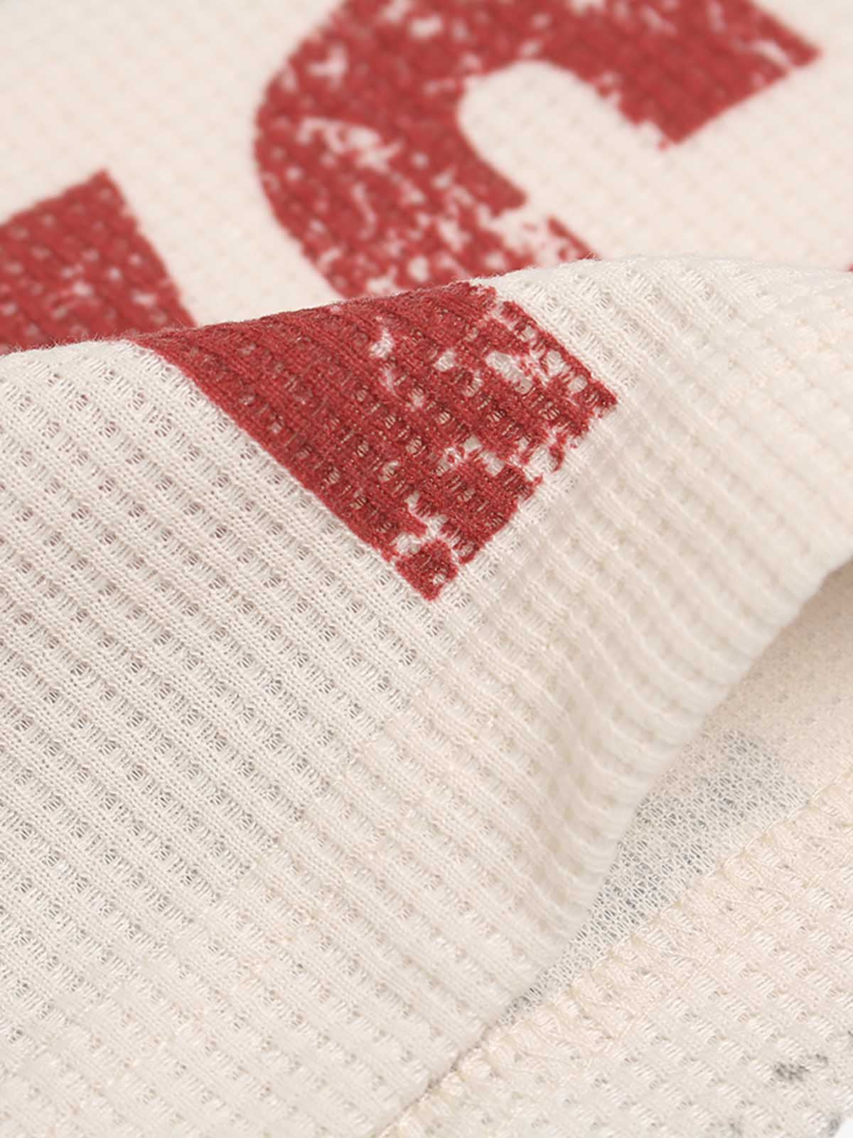 Statement Text Graphic Waffle T-Shirt - Image 11