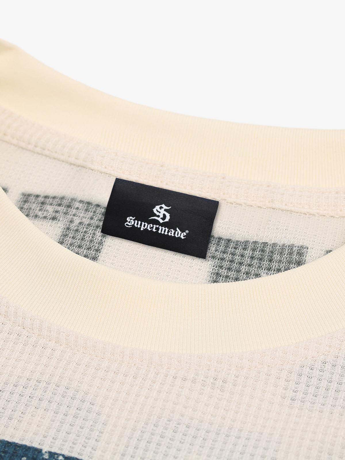 Statement Text Graphic Waffle T-Shirt - Image 7