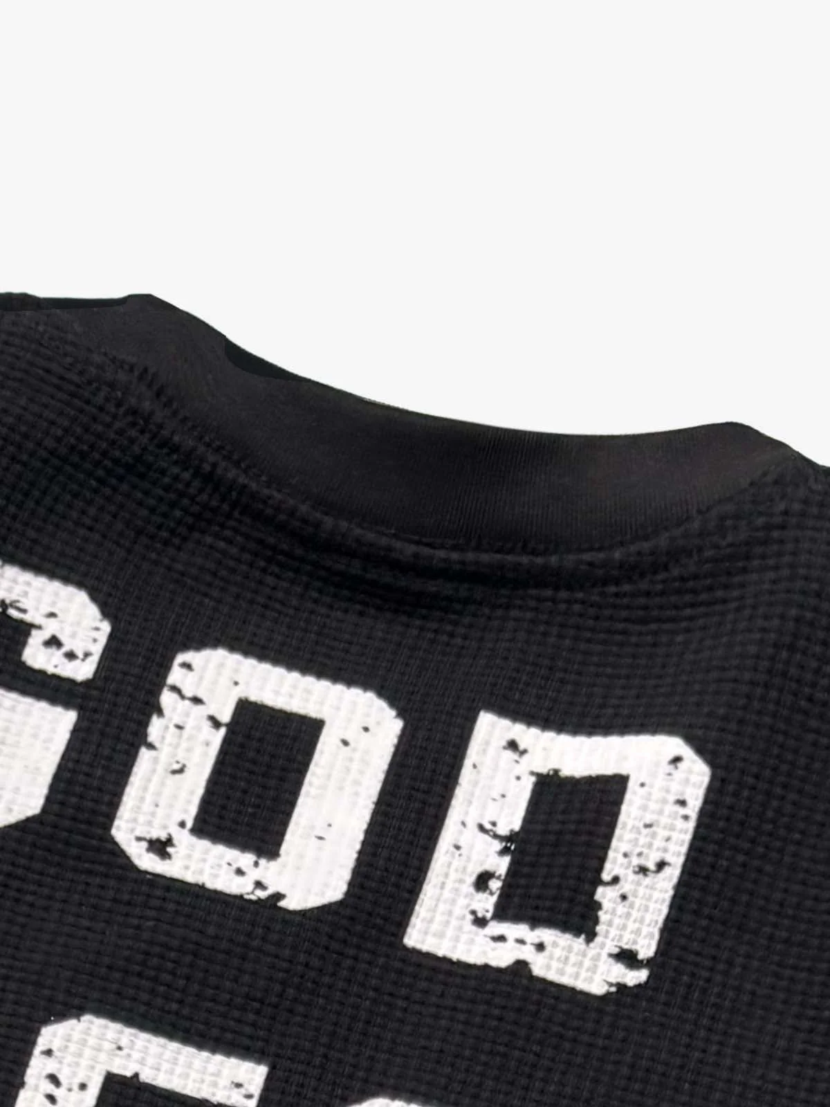 Street Cross Lettering Print Long-Sleeved T-Shirt - 2608 - Image 18