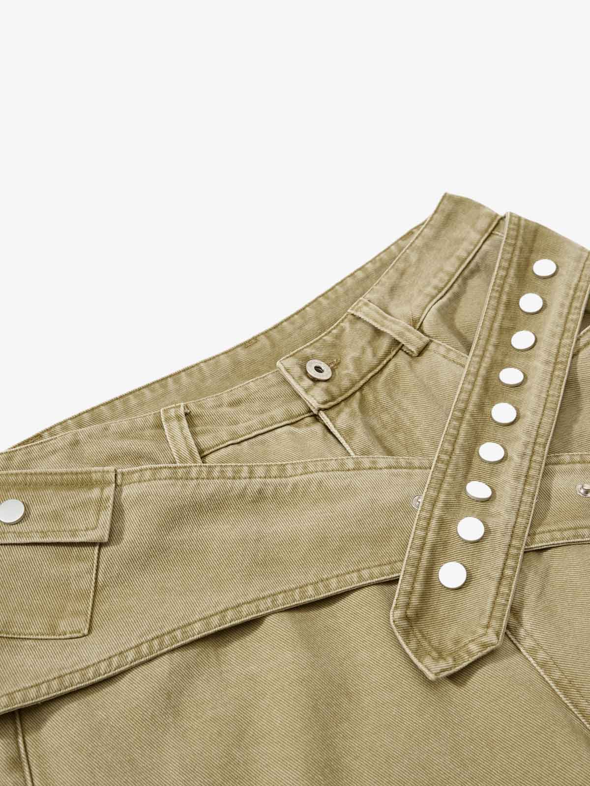 Street Detachable Belt Baggy Pants - Image 8