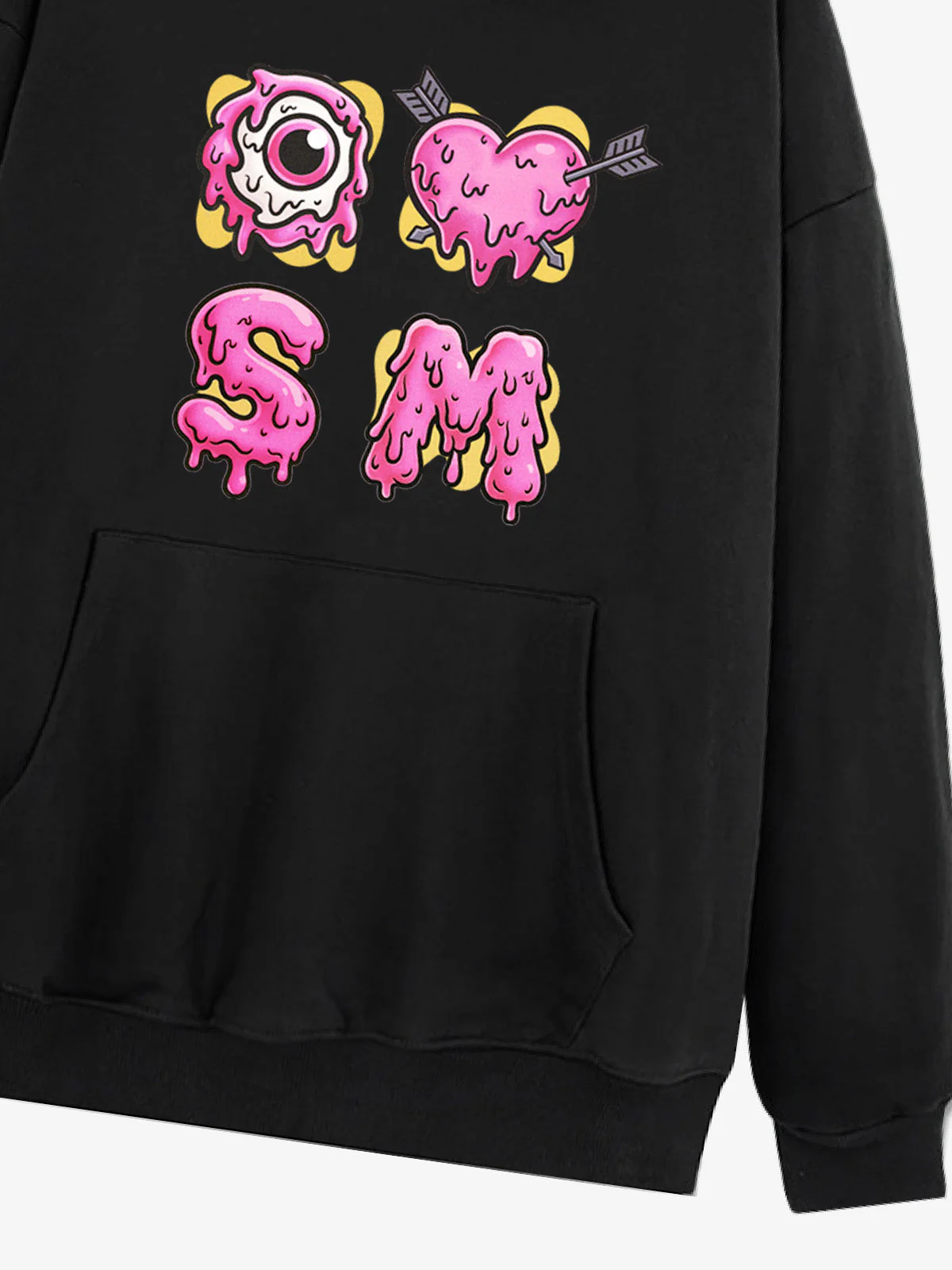 Street Dripping Letter Eyeball Graffiti Hoodie - Image 13