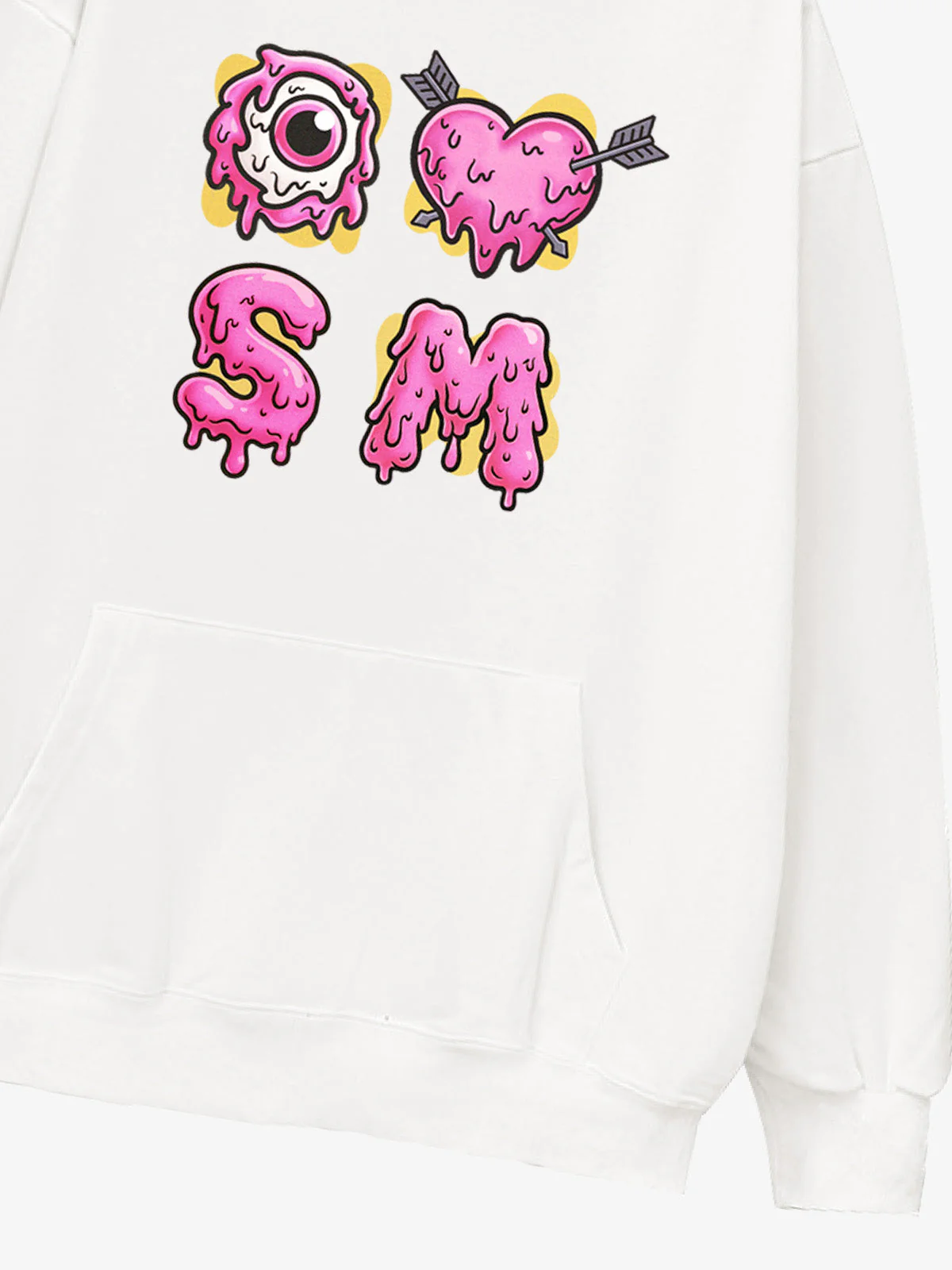 Street Dripping Letter Eyeball Graffiti Hoodie - Image 14