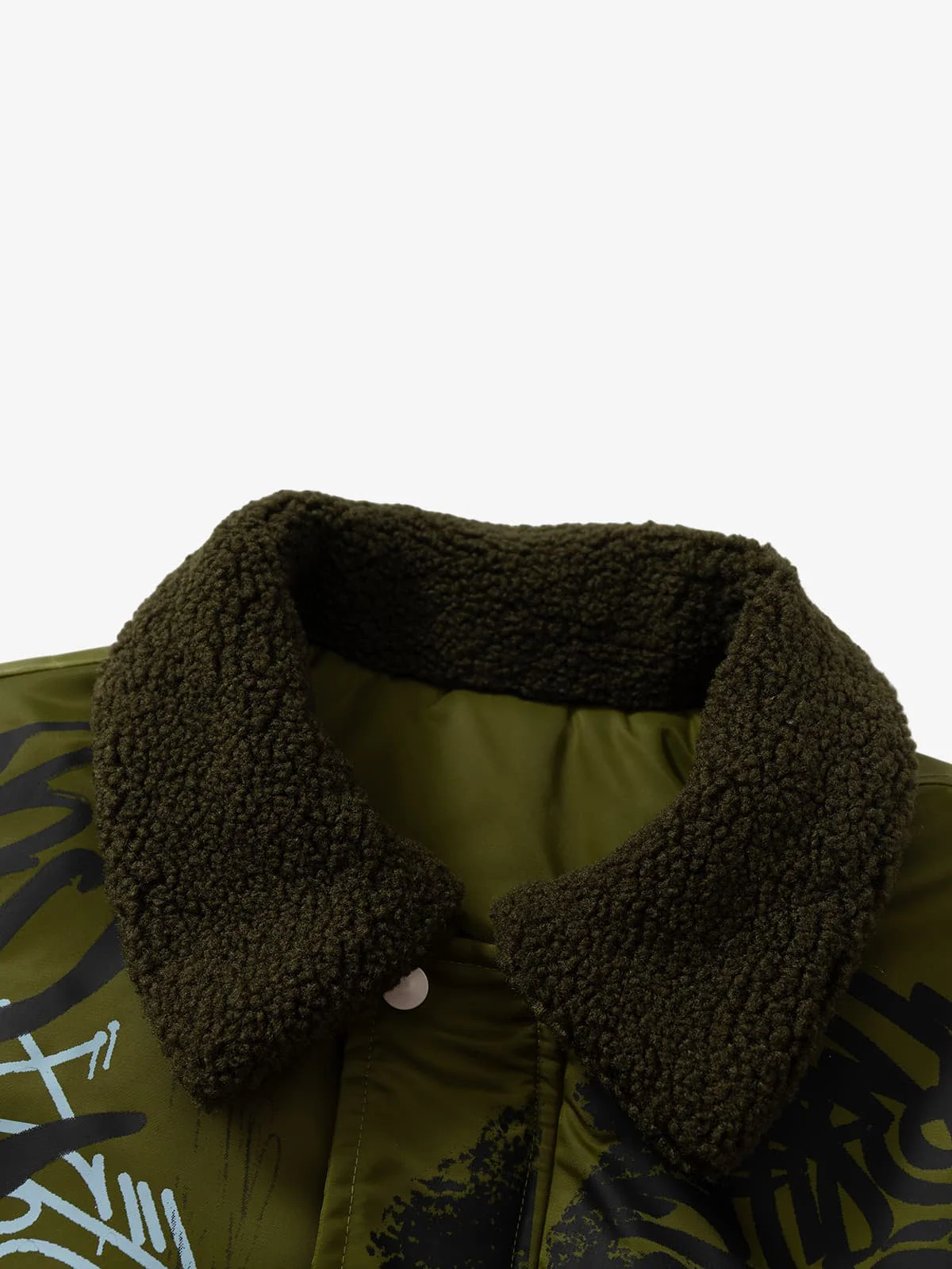 Street Graffiti Lamb Collar Flight Cotton Jacket - Image 11