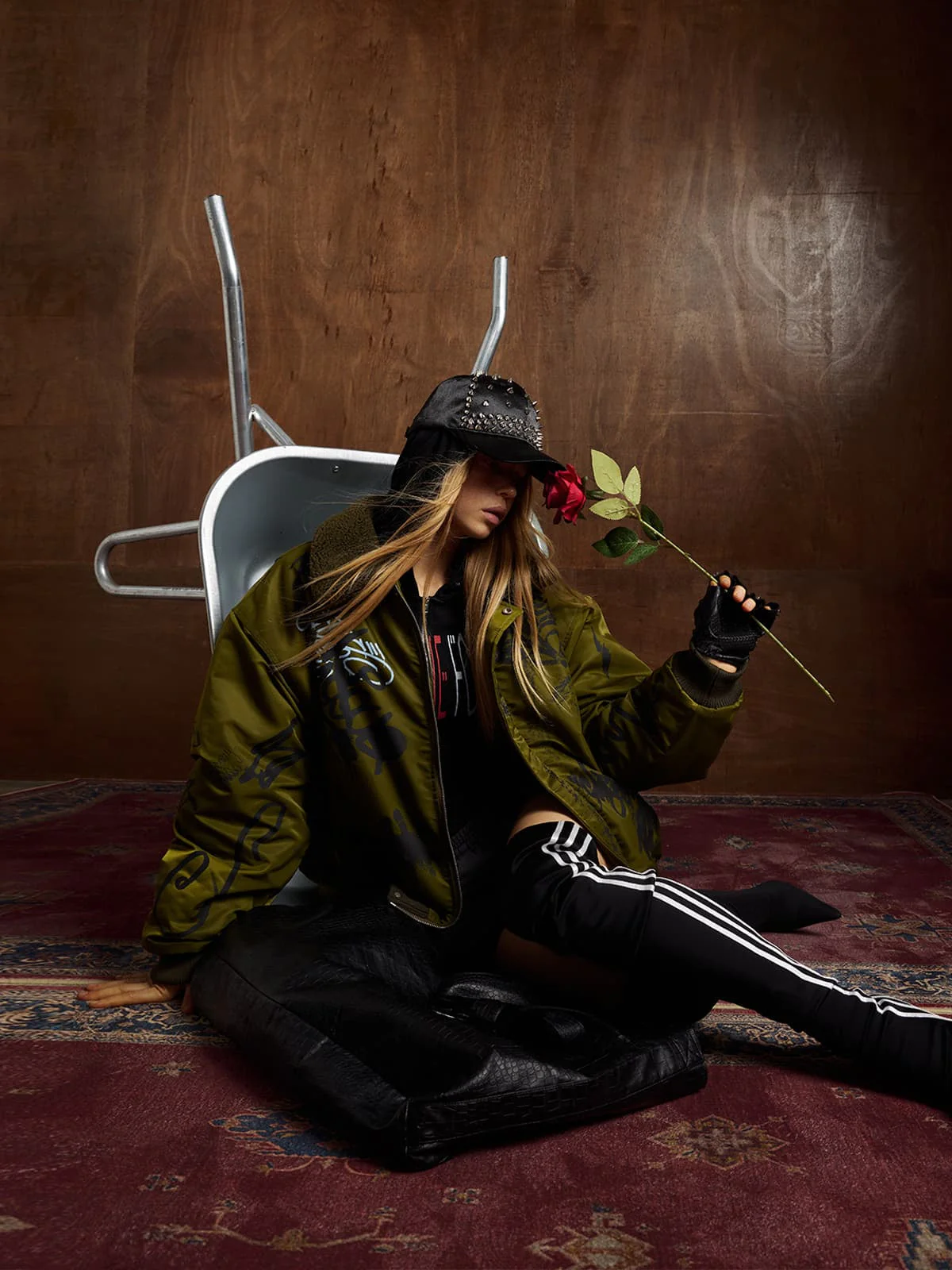 Street Graffiti Lamb Collar Flight Cotton Jacket - Image 4