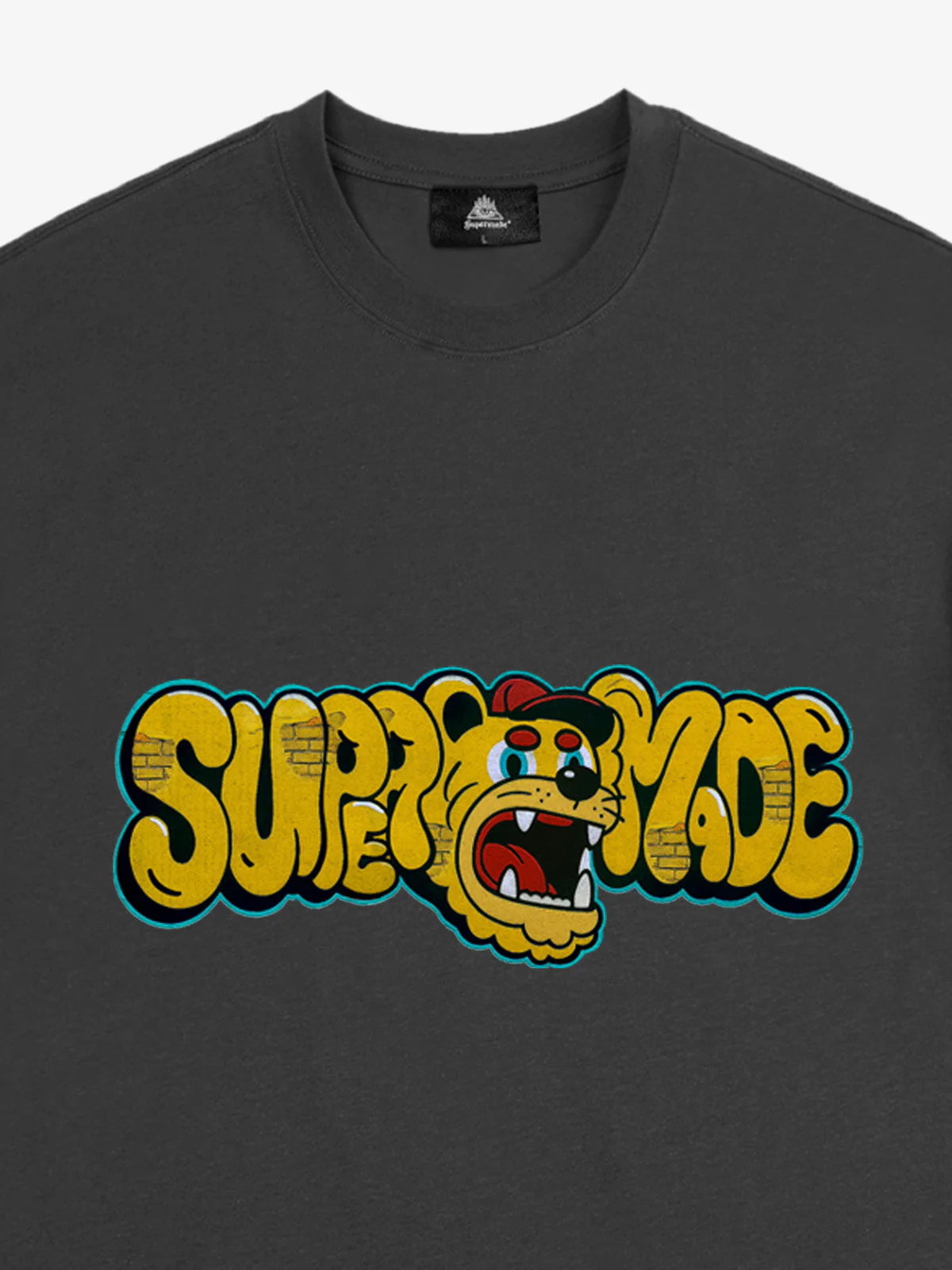 Street Graffiti Trendy Tiger Head Font T-Shirt - Image 11
