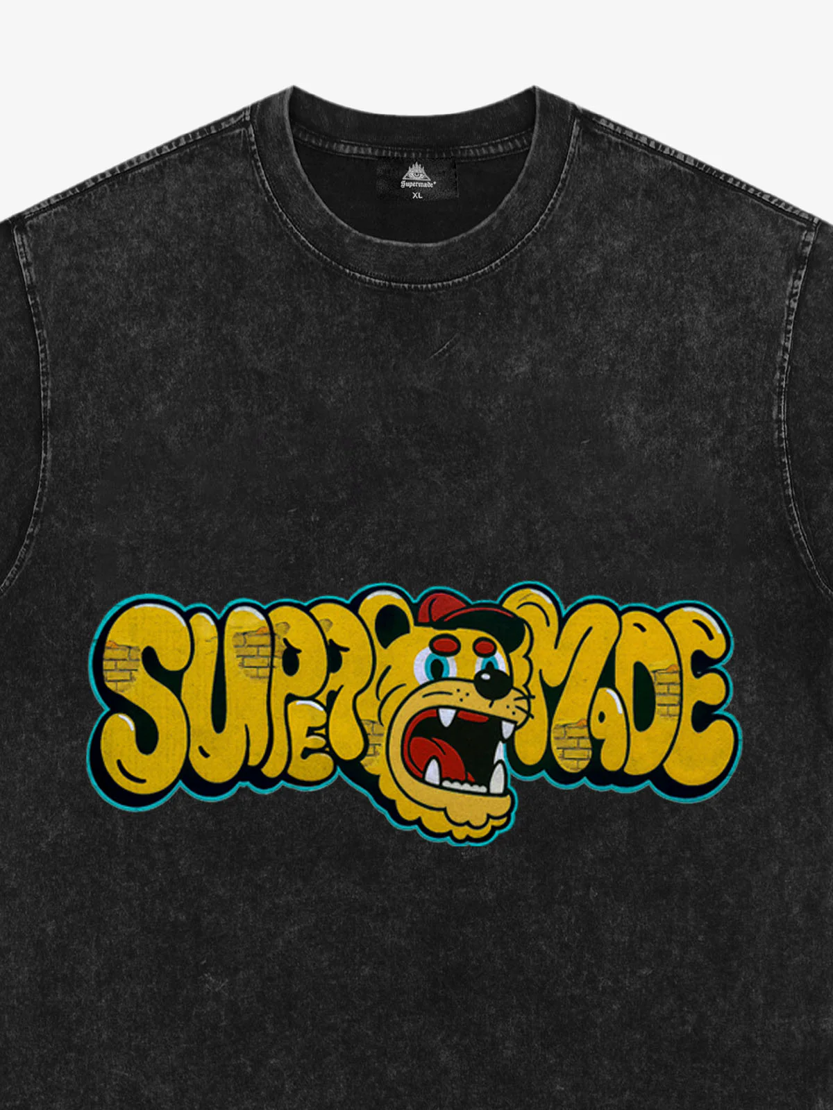 Street Graffiti Trendy Tiger Head Font T-Shirt - Image 12