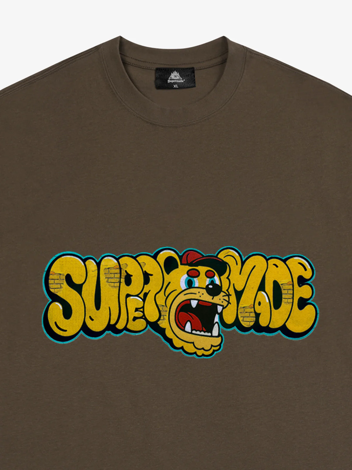 Street Graffiti Trendy Tiger Head Font T-Shirt - Image 14