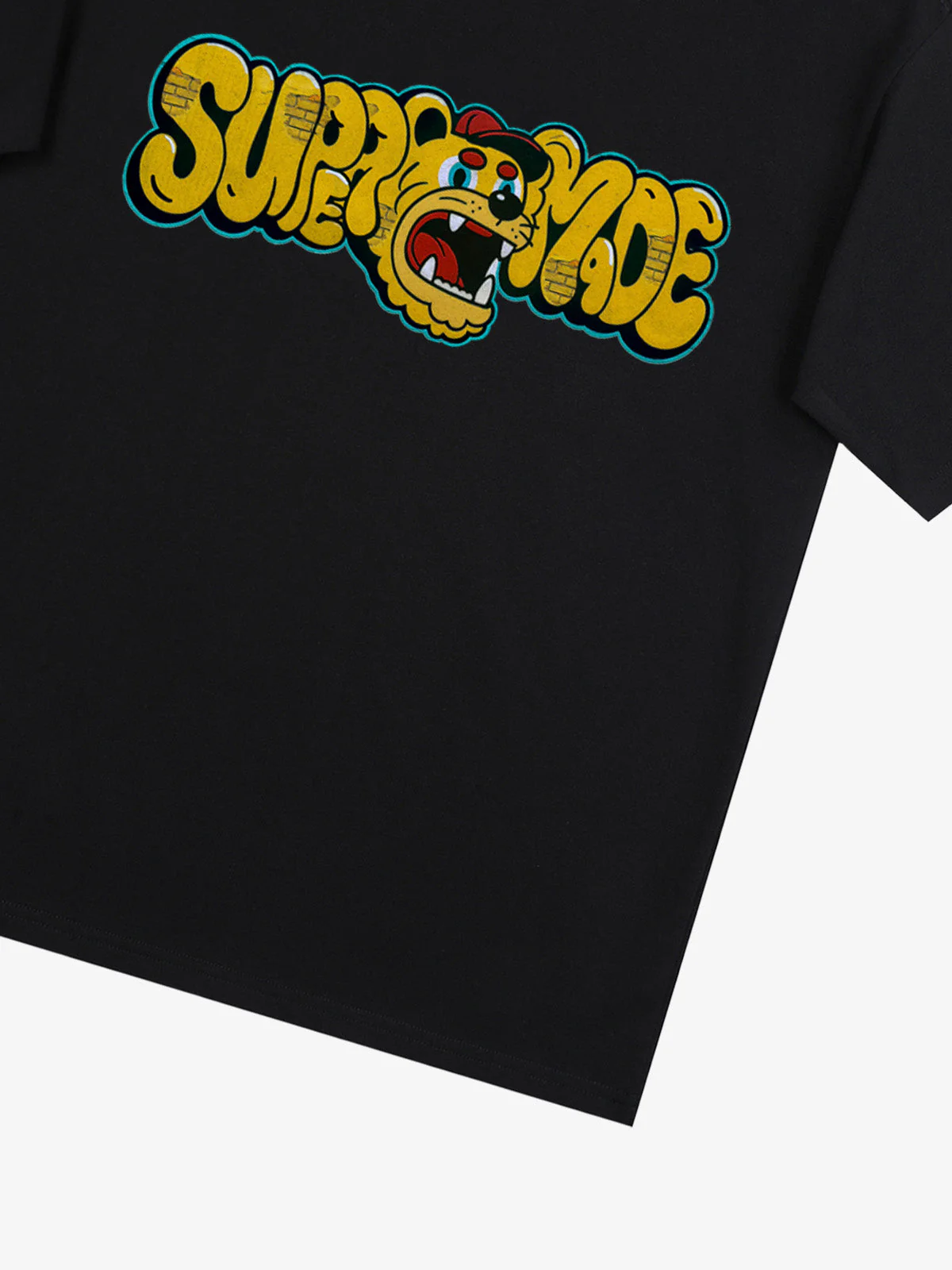 Street Graffiti Trendy Tiger Head Font T-Shirt - Image 29