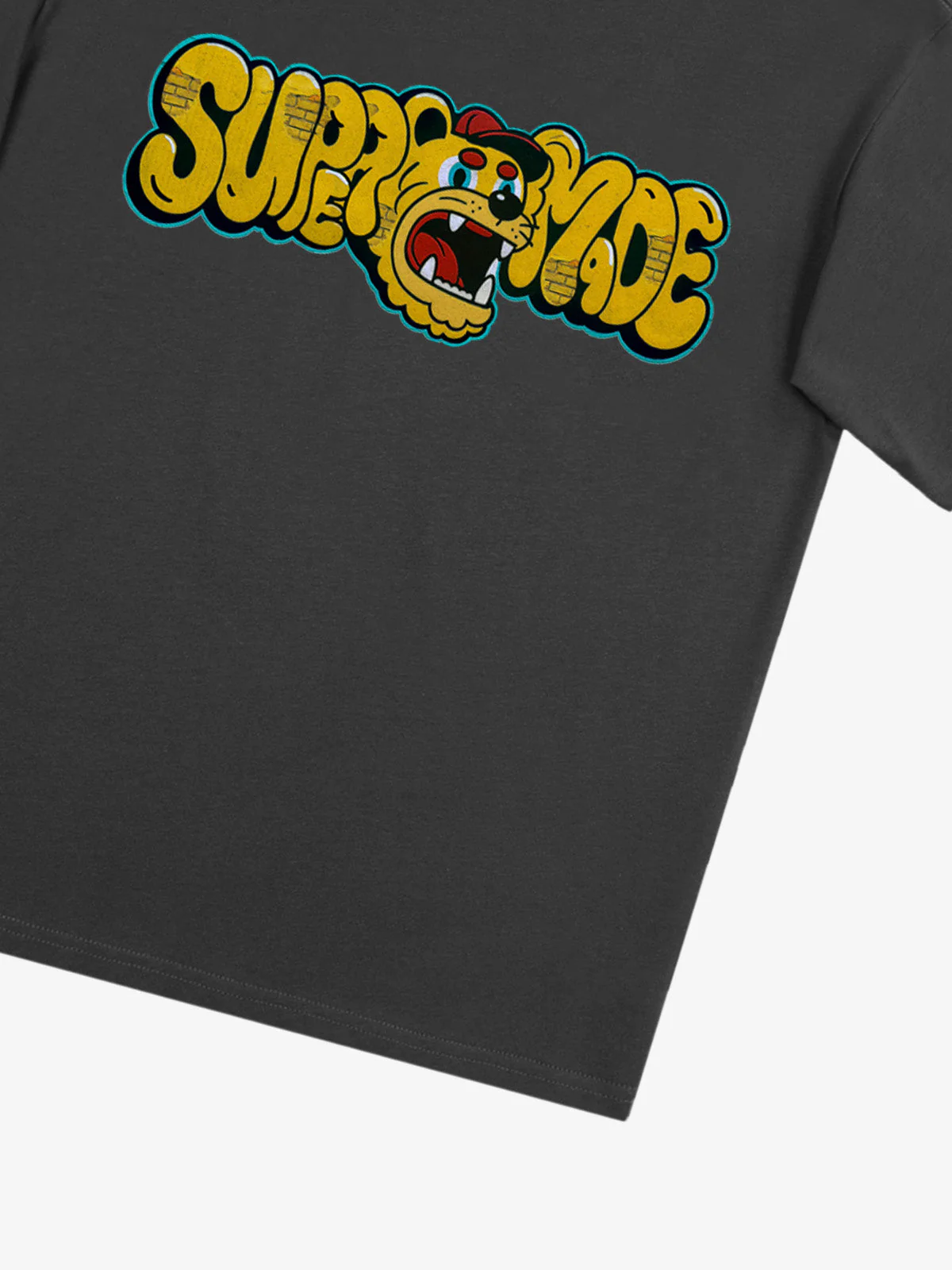 Street Graffiti Trendy Tiger Head Font T-Shirt - Image 32