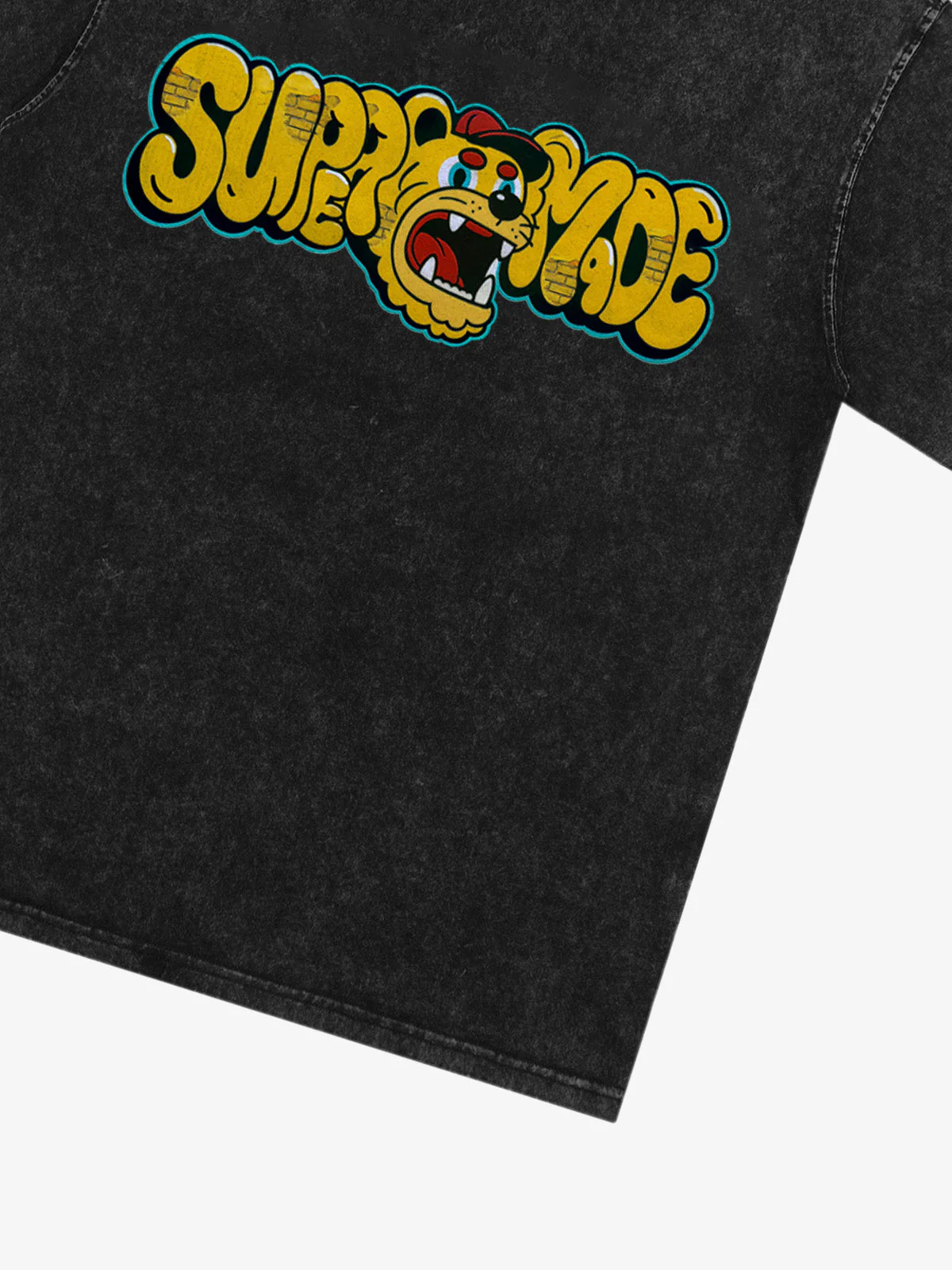 Street Graffiti Trendy Tiger Head Font T-Shirt - Image 33