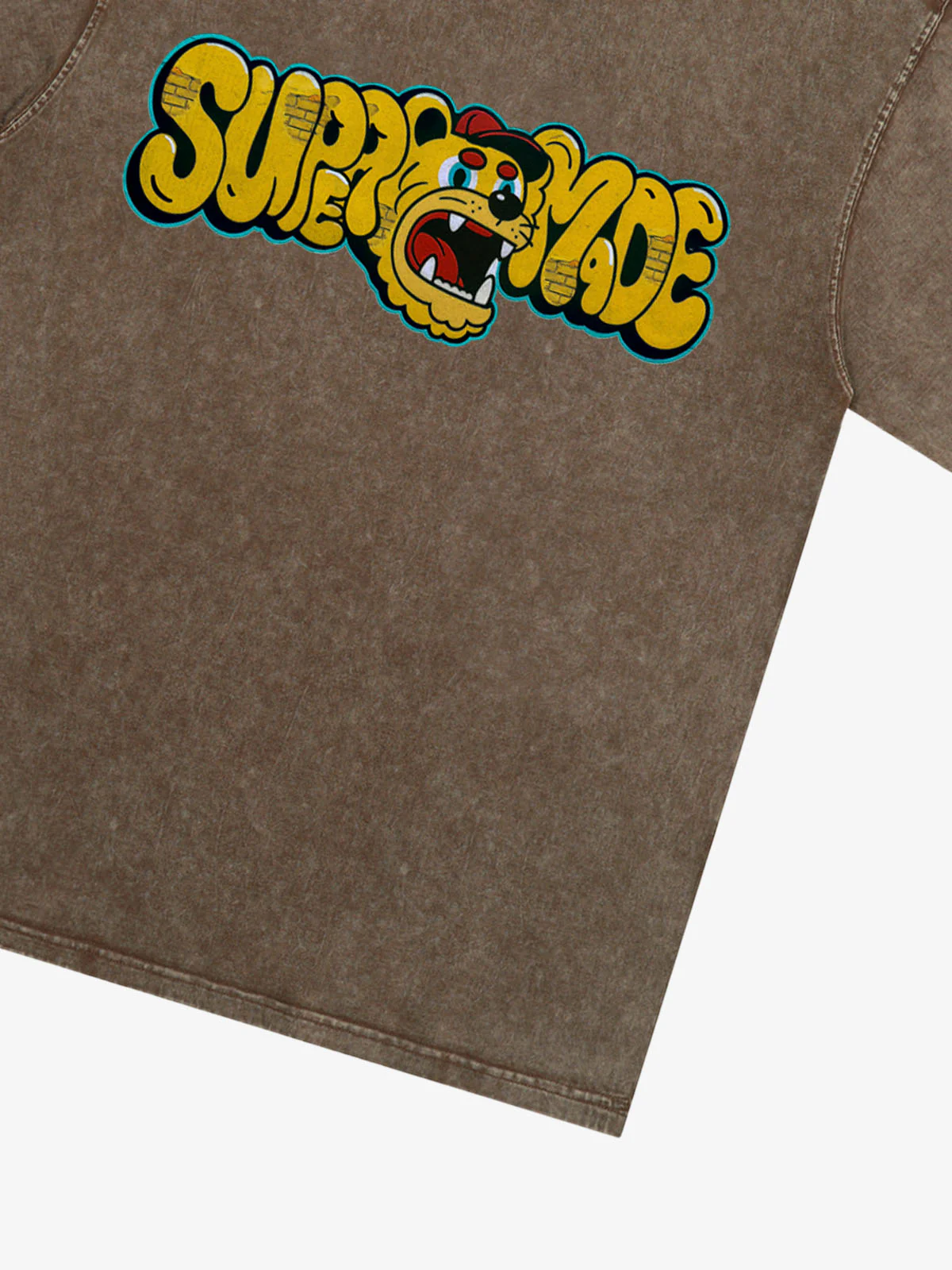 Street Graffiti Trendy Tiger Head Font T-Shirt - Image 34