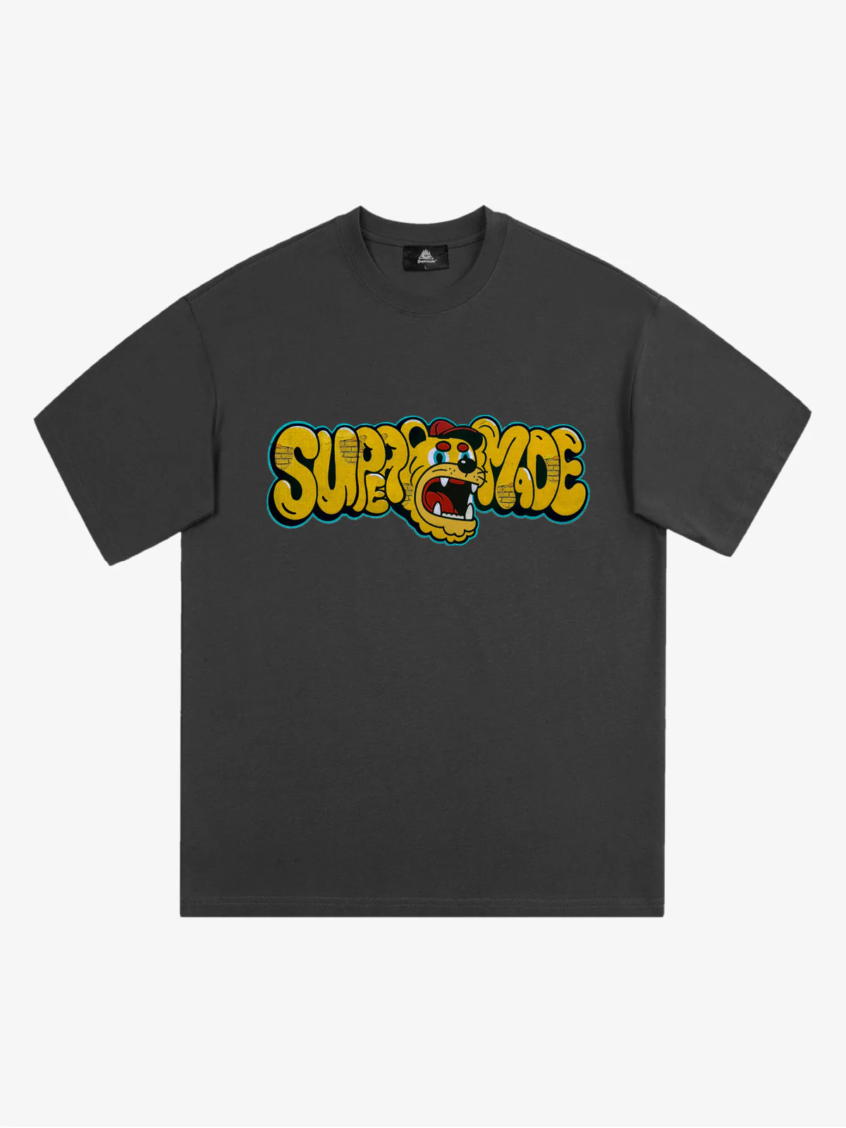 Street Graffiti Trendy Tiger Head Font T-Shirt - Image 4