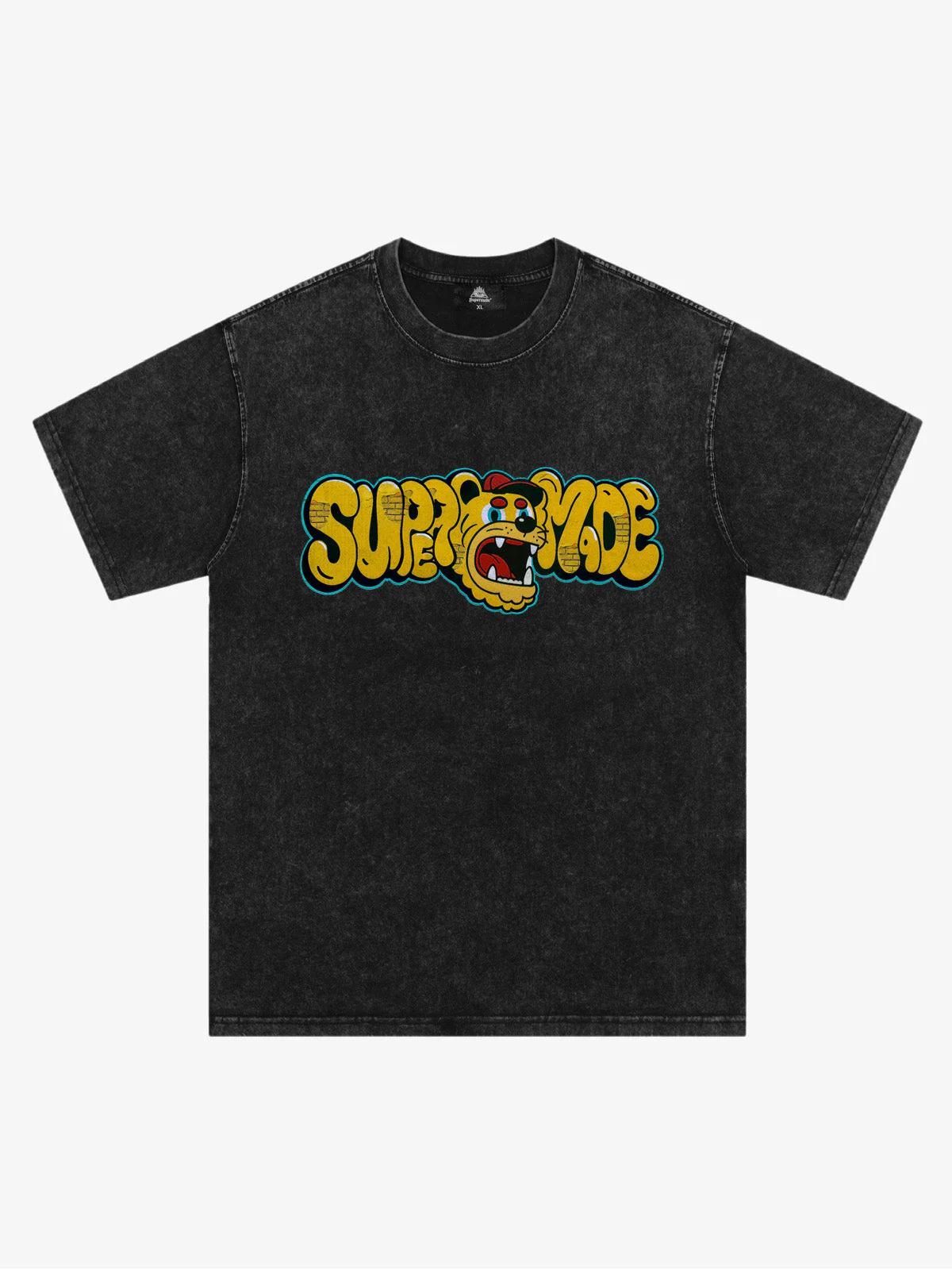 Street Graffiti Trendy Tiger Head Font T-Shirt - Image 5