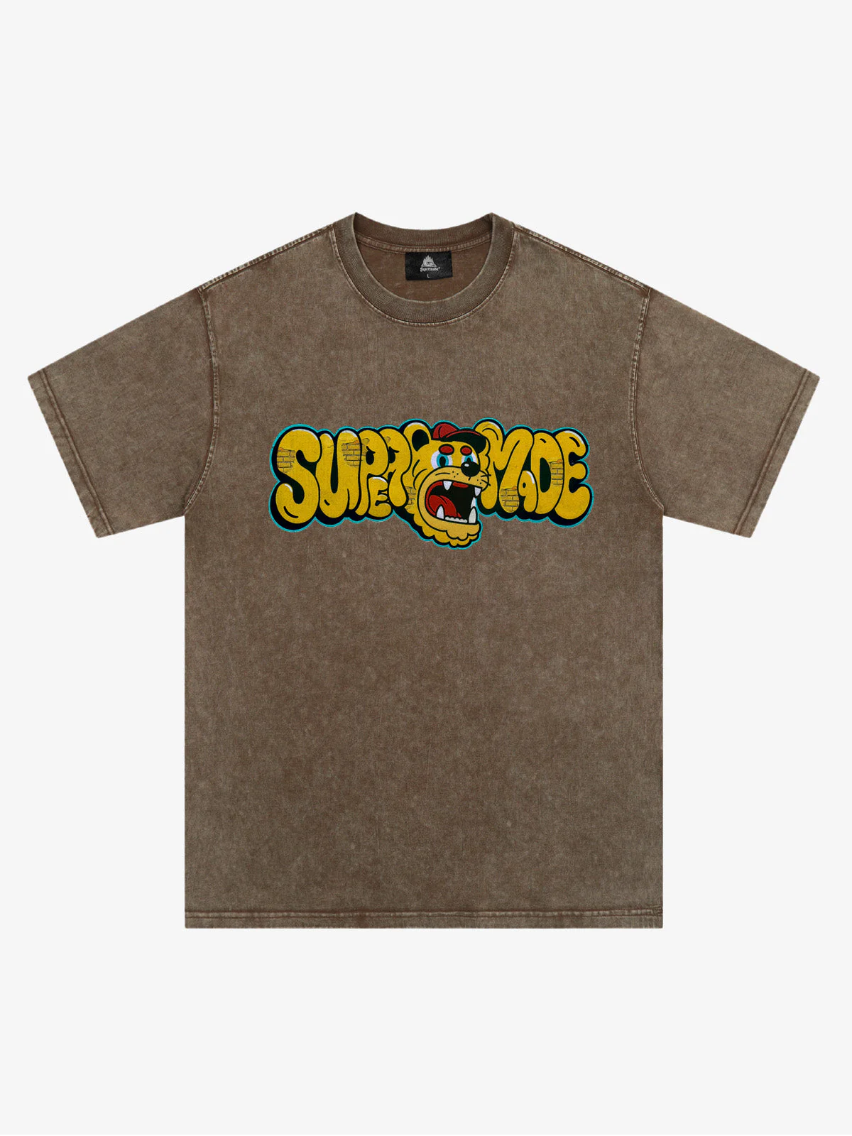 Street Graffiti Trendy Tiger Head Font T-Shirt - Image 6