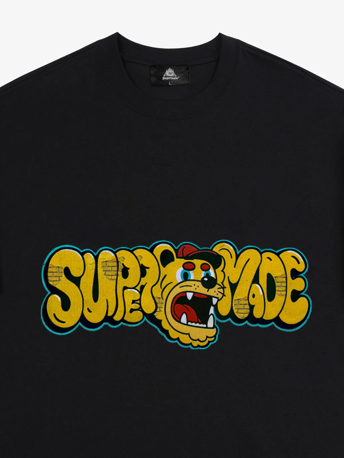 Street Graffiti Trendy Tiger Head Font T-Shirt - Image 8