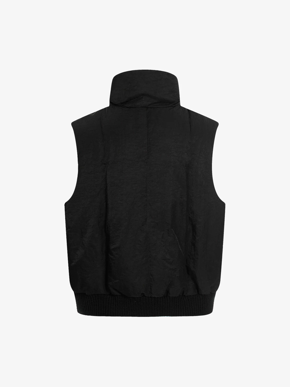 Street High-Neck Asymmetrical Placket Cotton Vest - Image 7