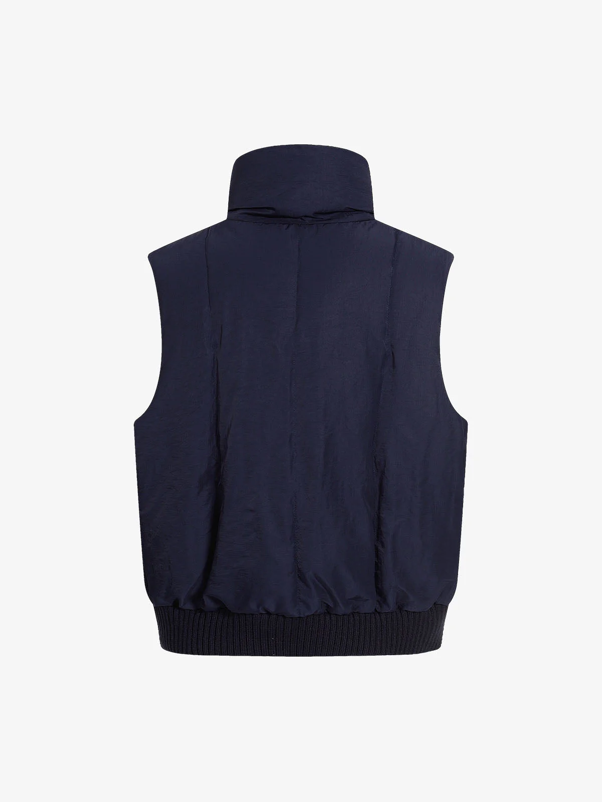 Street High-Neck Asymmetrical Placket Cotton Vest - Image 8