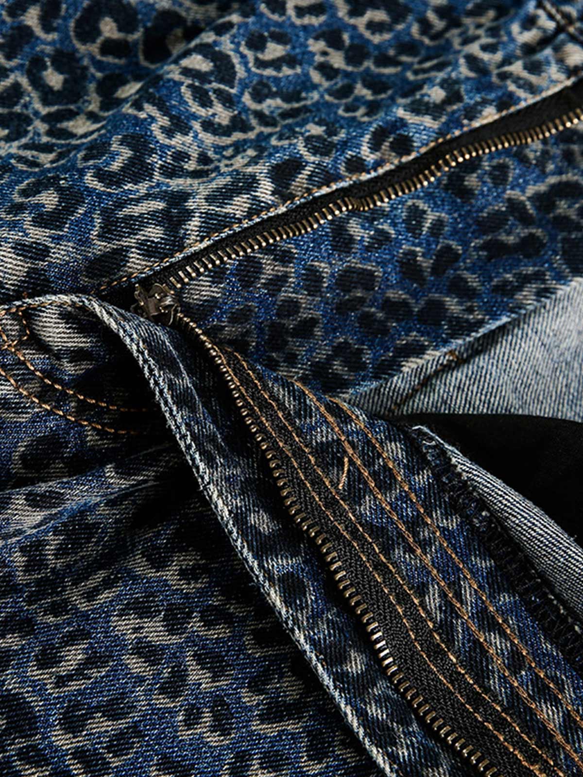 Denim Street Leopard Print Barrel Jeans - 2458 - Image 13