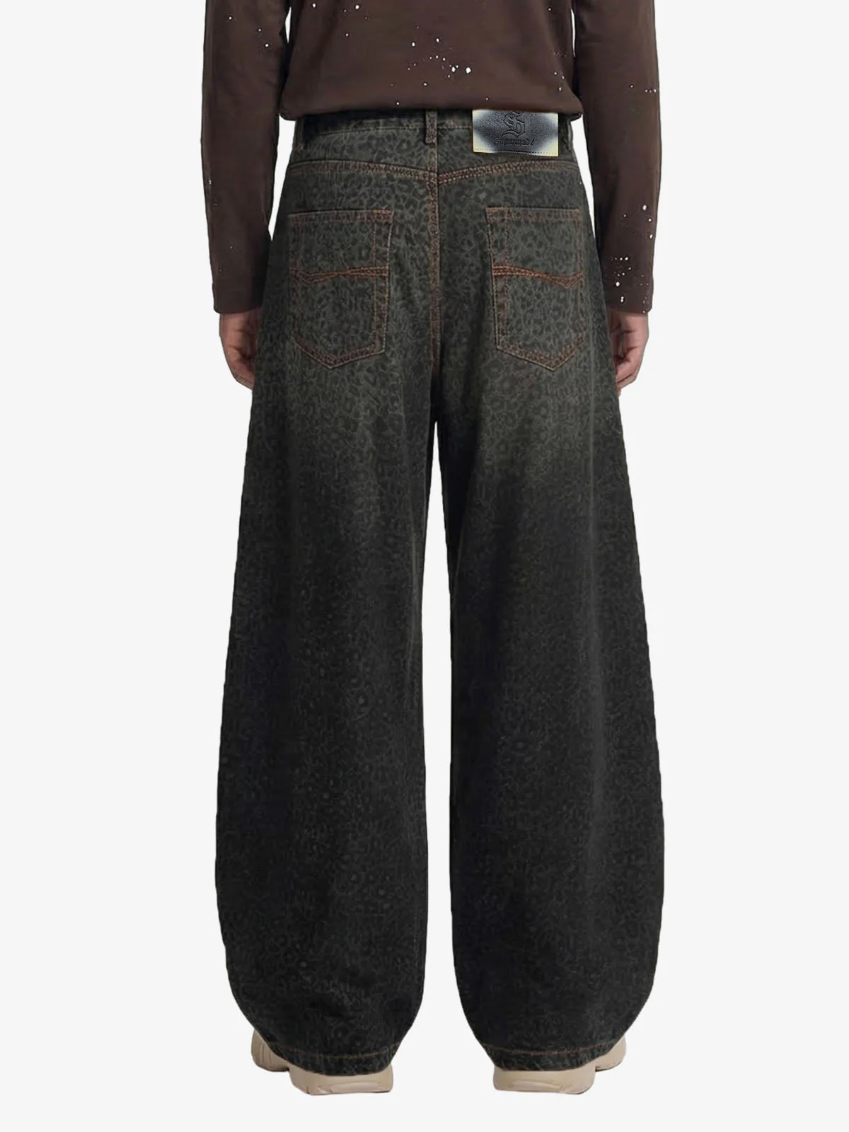 Denim Street Leopard Print Barrel Jeans - 2458 - Image 3