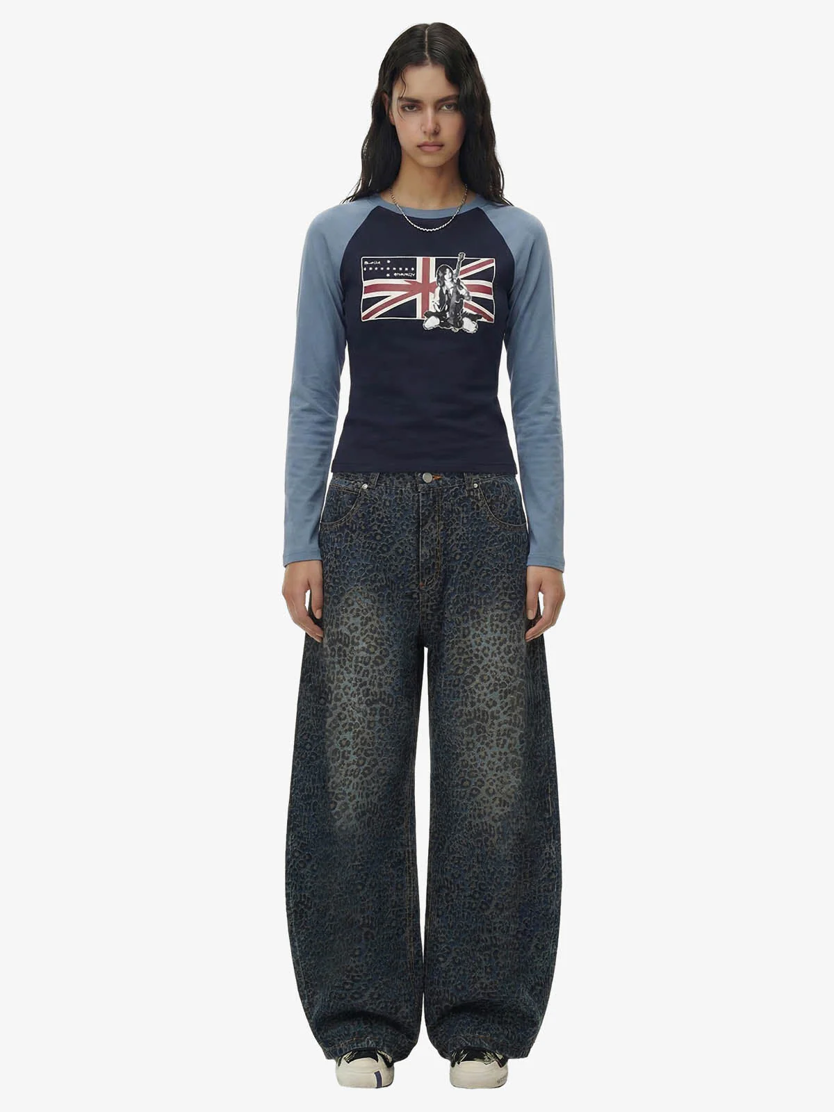 Denim Street Leopard Print Barrel Jeans - 2458 - Image 6