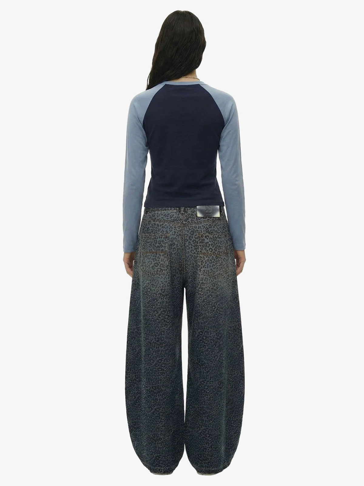 Denim Street Leopard Print Barrel Jeans - 2458 - Image 7